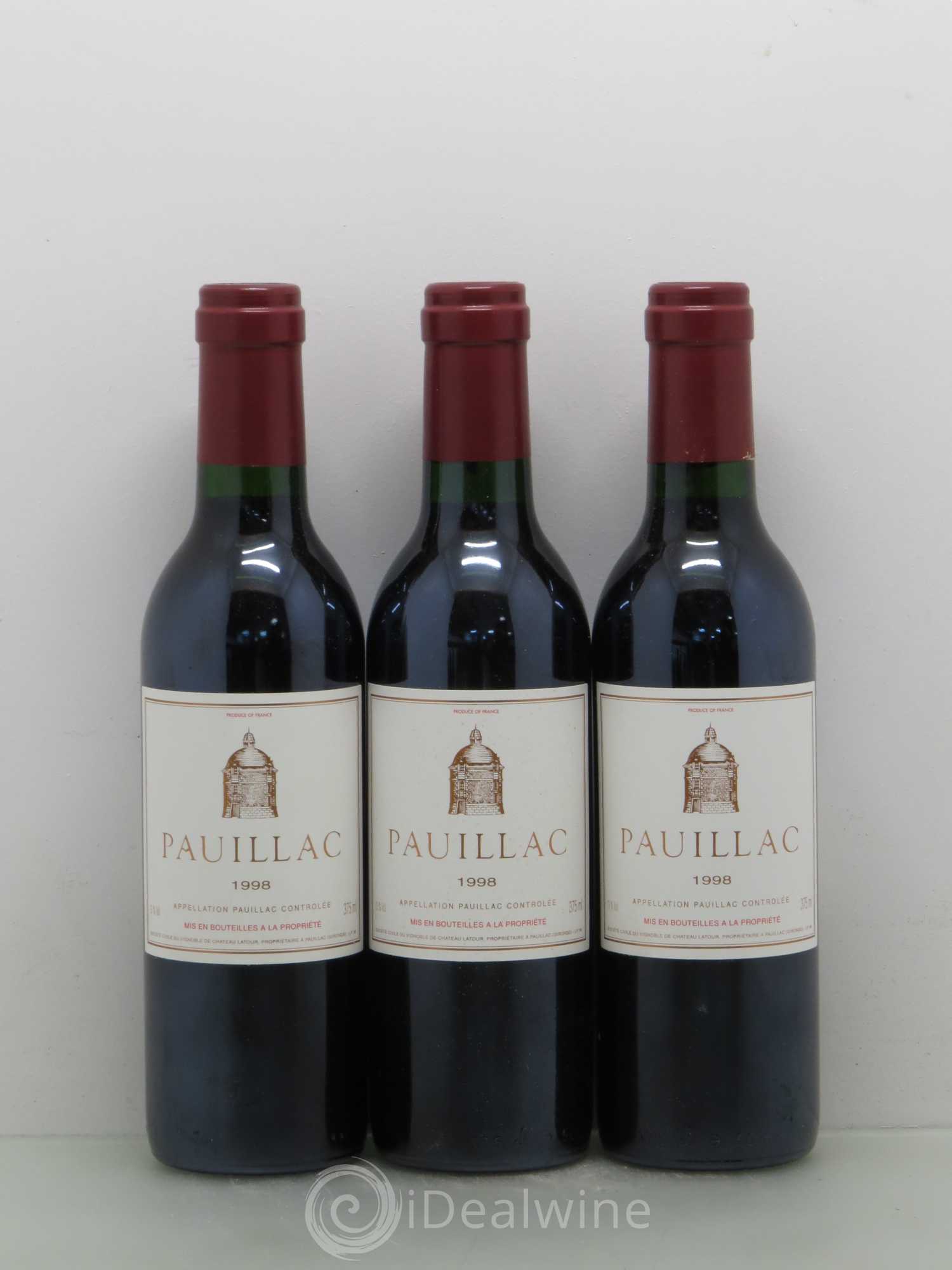 Pauillac de Château Latour 1998 - Lot de 24 demi bouteilles - 8
