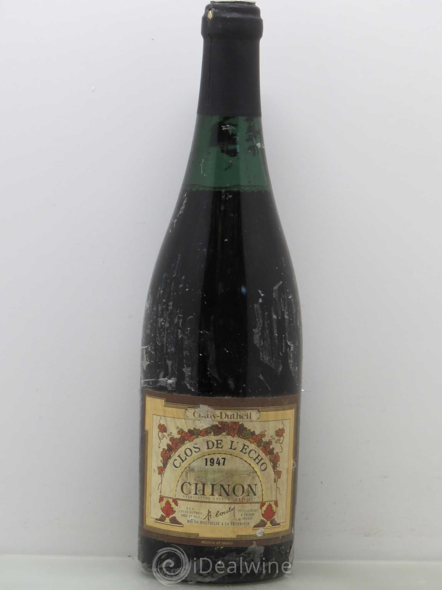 Chinon Clos de l'Echo Couly-Dutheil 1947 - Lot de 1 bouteille - 0