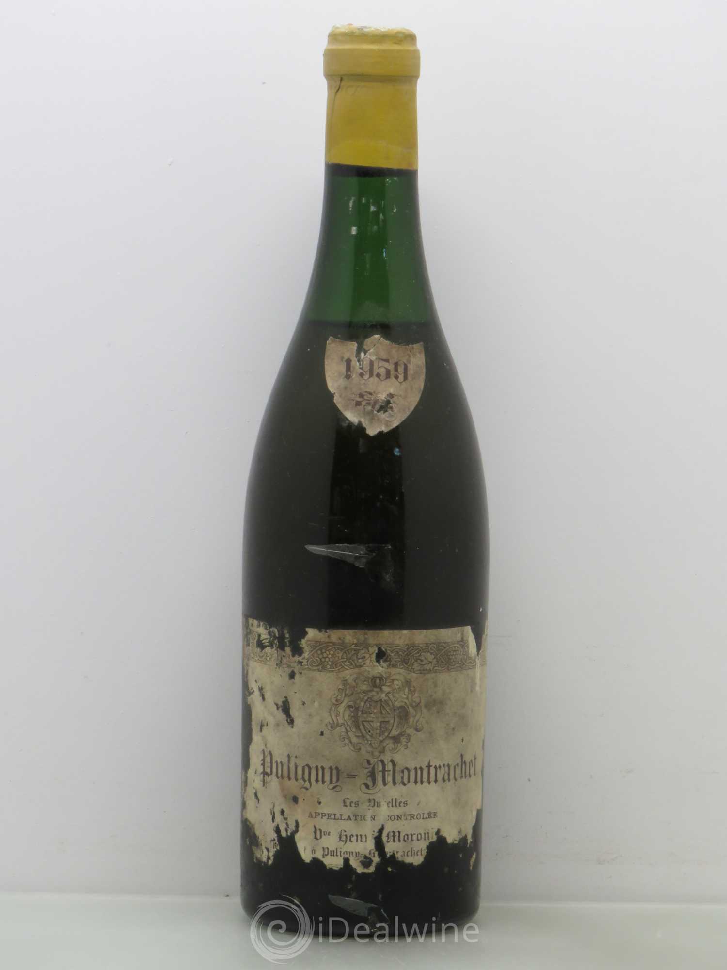 Puligny-Montrachet 1er Cru Les Pucelles - Henri Moroni 1959 - Posten von 1 Flasche - 0