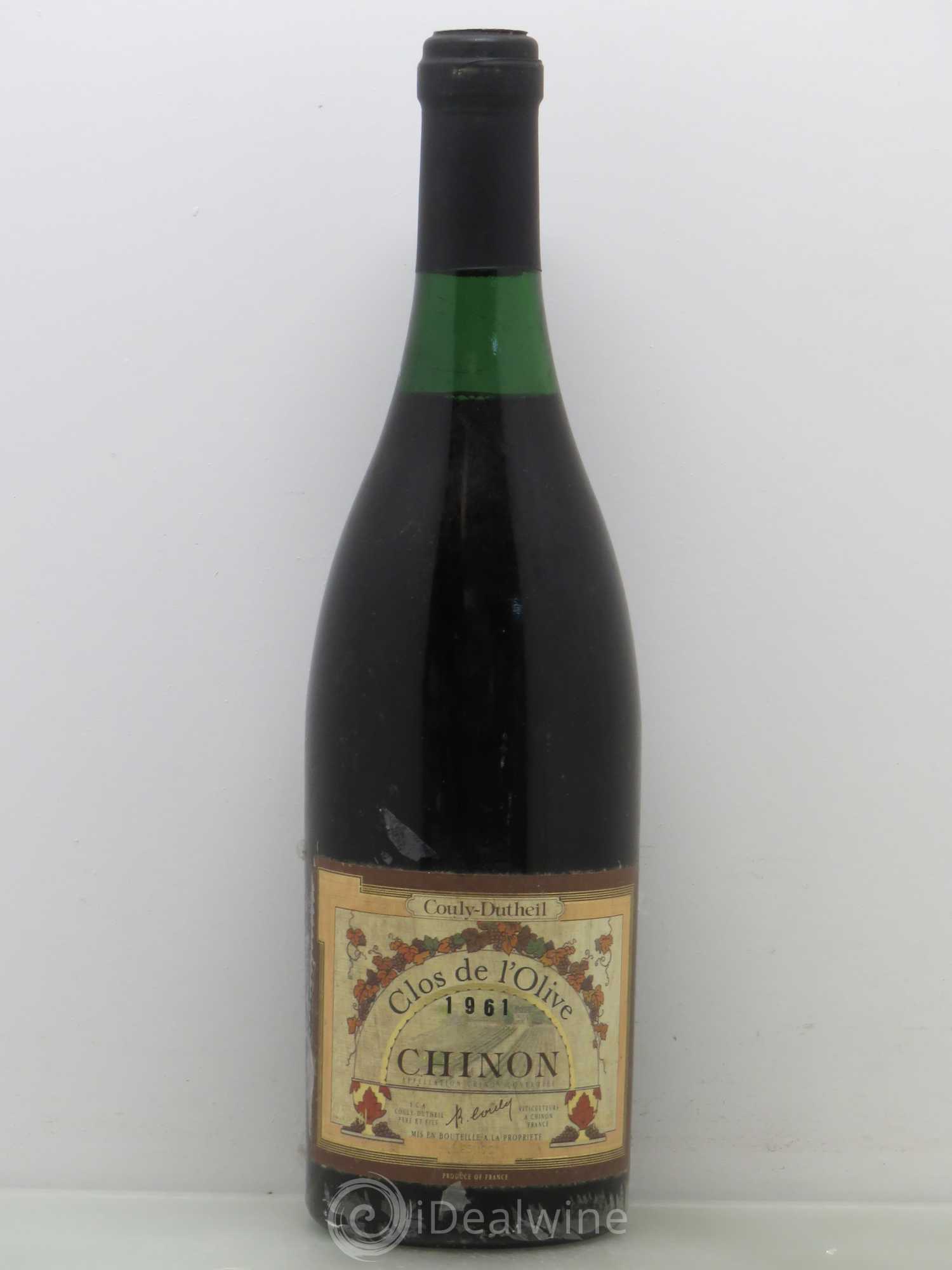 Chinon Clos de l'Olive - Couly 1961 - Posten von 1 Flasche - 0