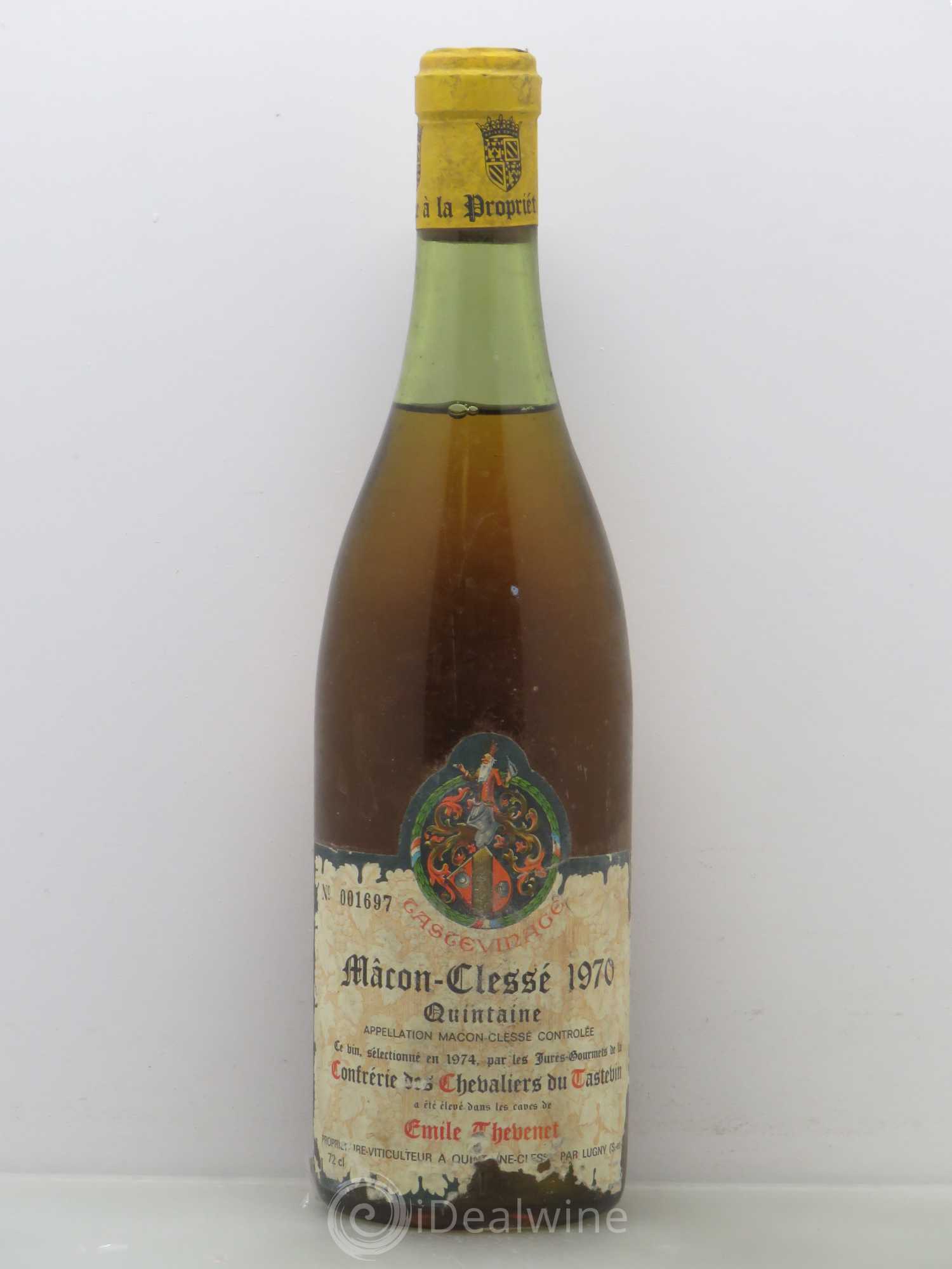 Mâcon Thevenet 1970 - Posten von 1 Flasche - 0