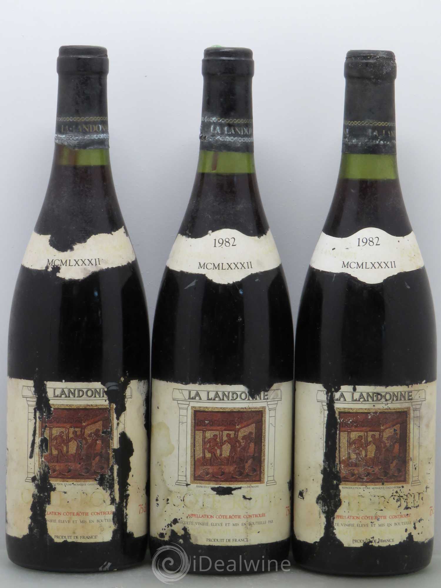 Côte-Rôtie La Landonne Guigal 1982 - Lot de 3 bouteilles - 0