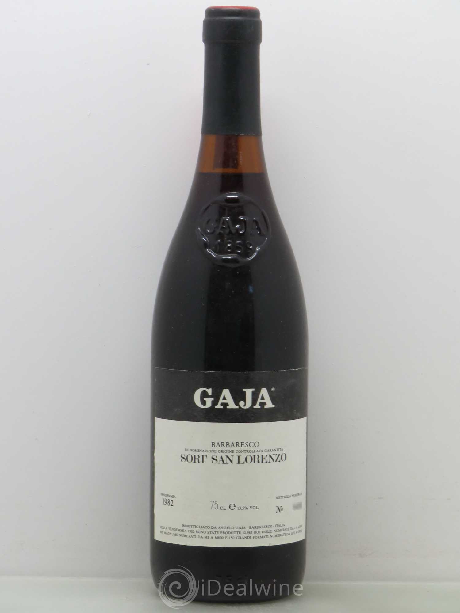 Langhe DOC Sori San Lorenzo Angelo Gaja 1982 - Lot de 1 bouteille - 0