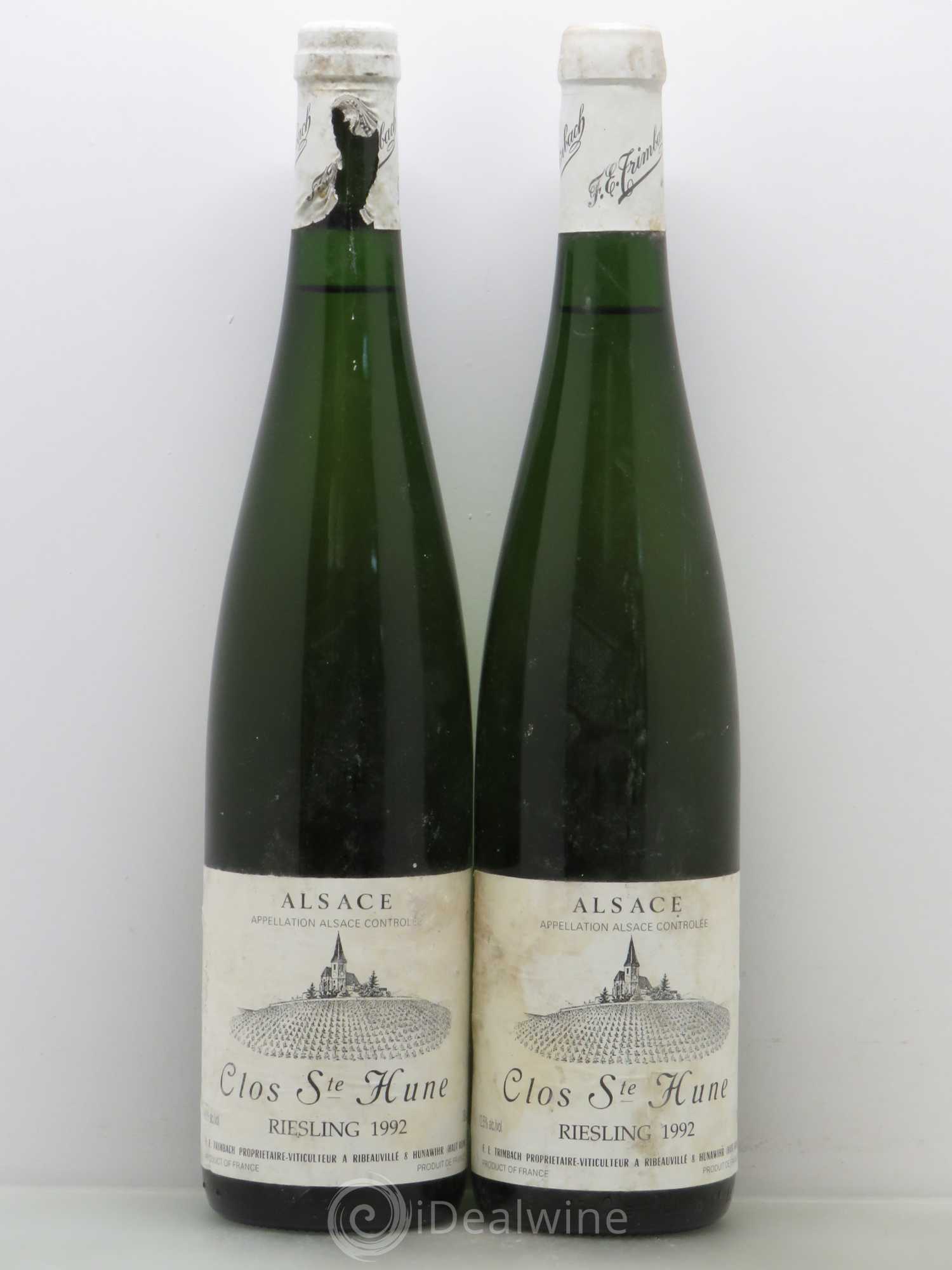 Alsace Riesling Clos Sainte-Hune Trimbach (Domaine) 1992 - Lot de 2 bouteilles - 0