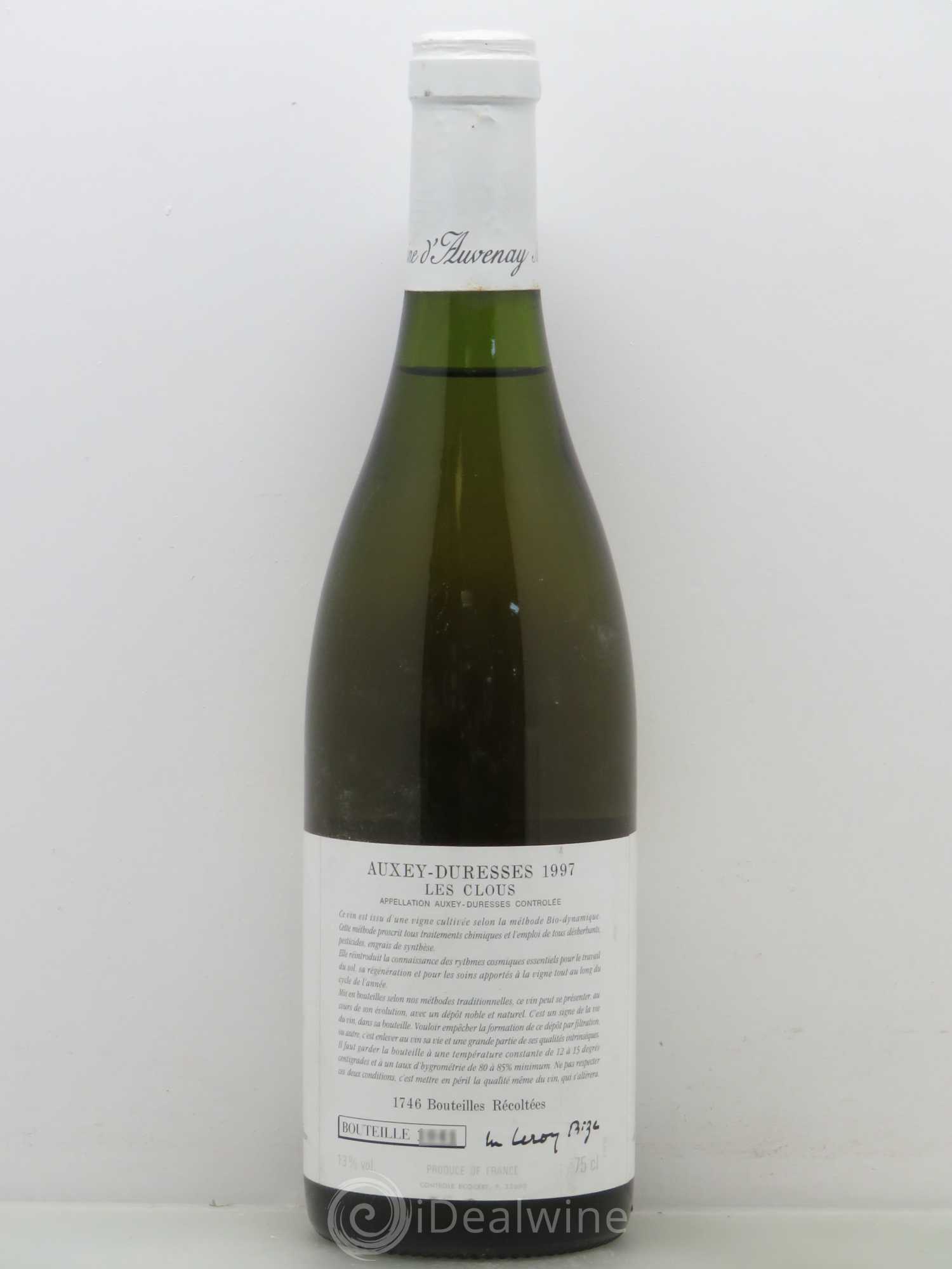 Auxey-Duresses Les Clous d'Auvenay (Domaine) 1997 - Lot de 1 bouteille - 1