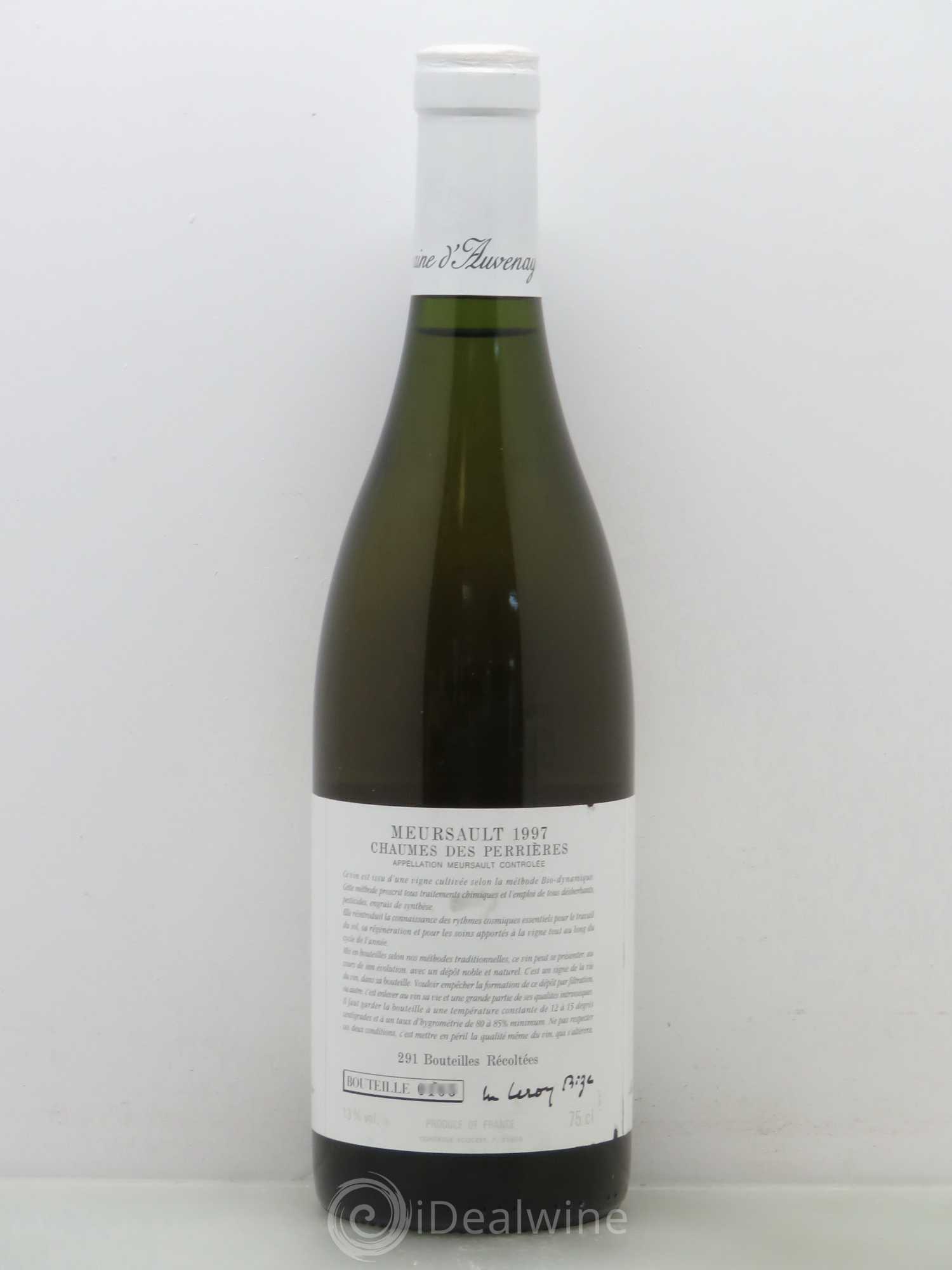 Meursault Chaumes des Perrières d'Auvenay (Domaine) 1997 - Lot de 1 bouteille - 1