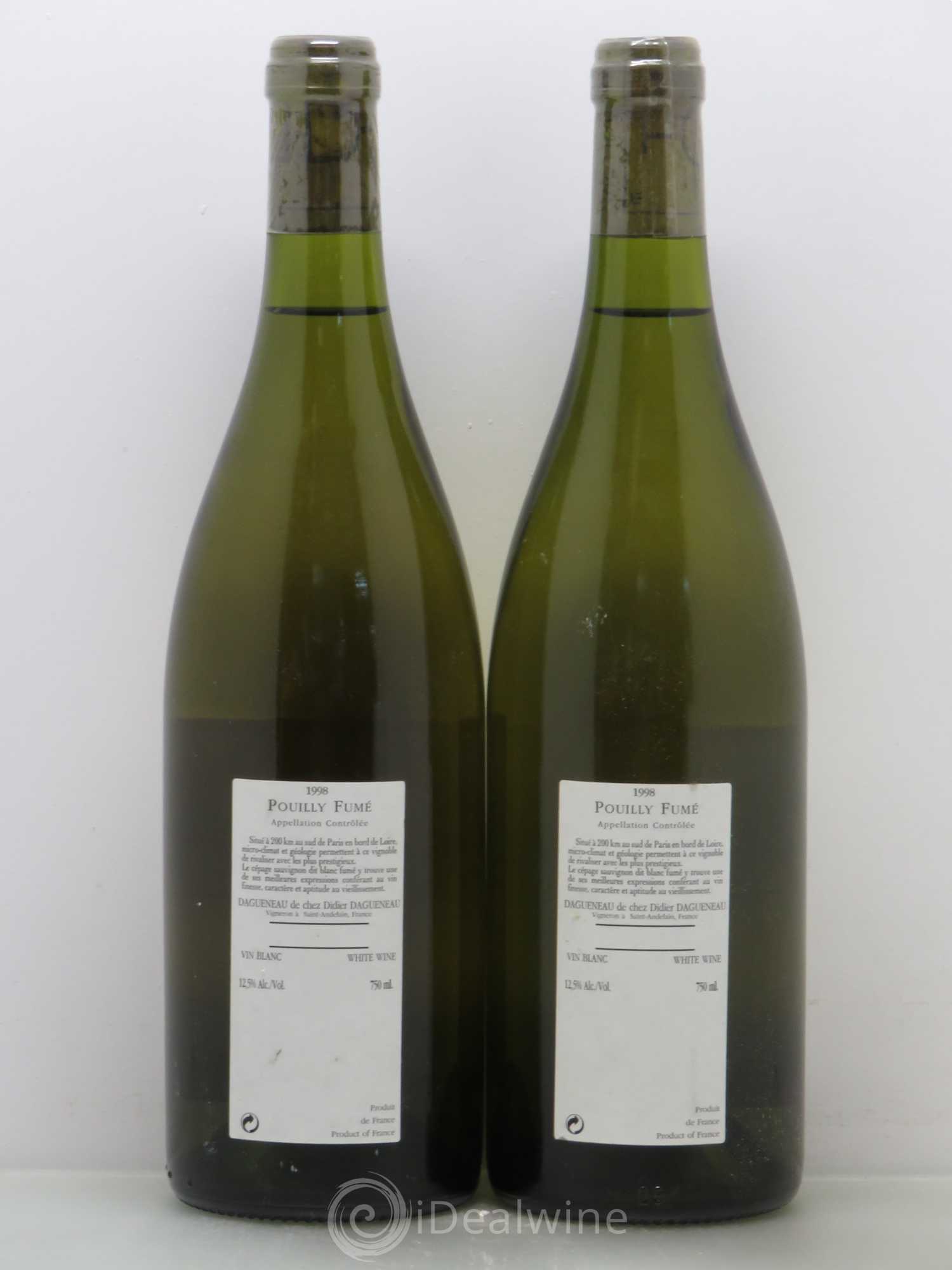 Pouilly-Fumé En Chailloux Dagueneau 1998 - Lot de 2 bouteilles - 1