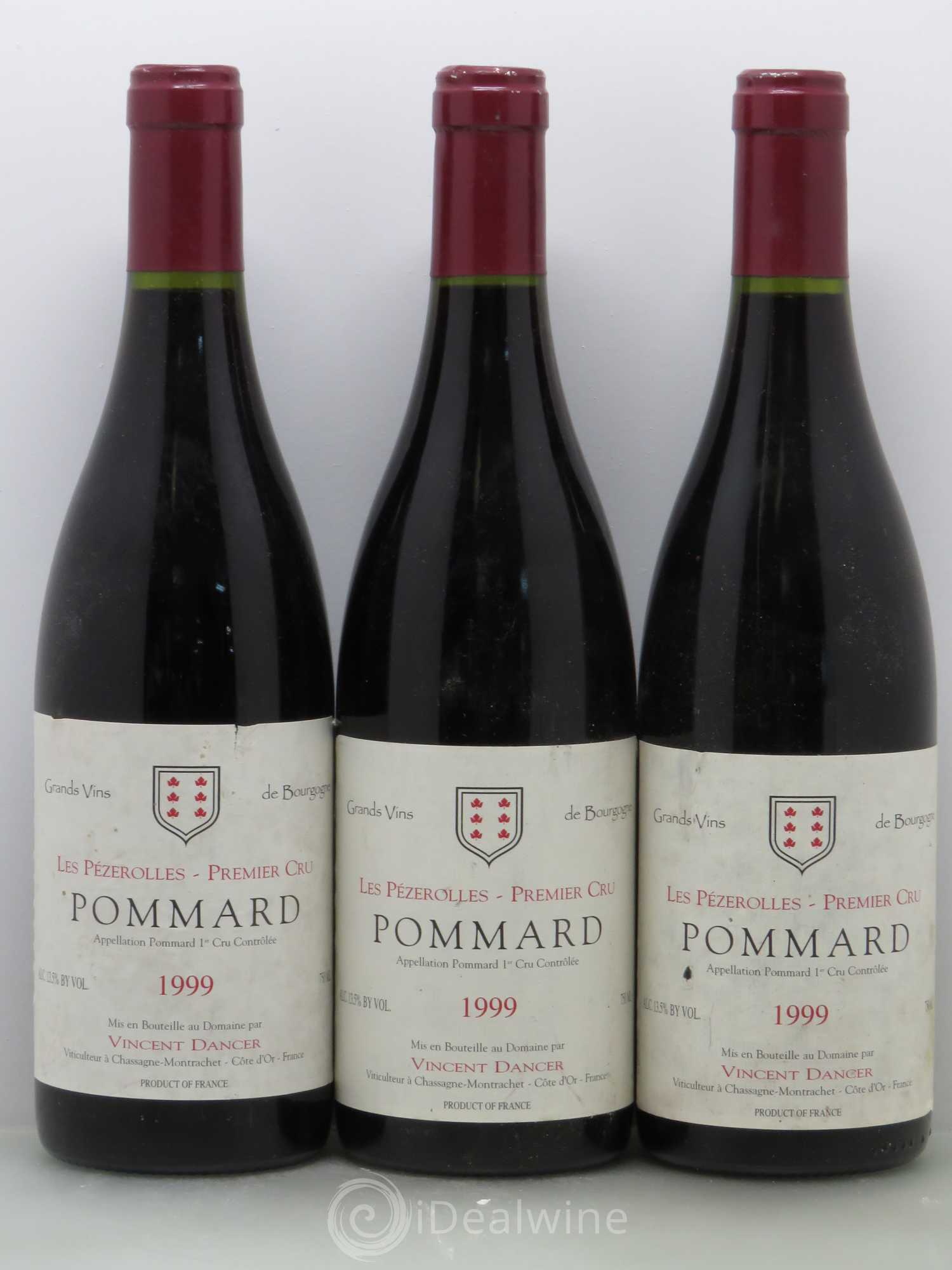 Pommard 1er Cru Les Pézerolles Vincent Dancer 1999 - Lot de 6 bouteilles - 1