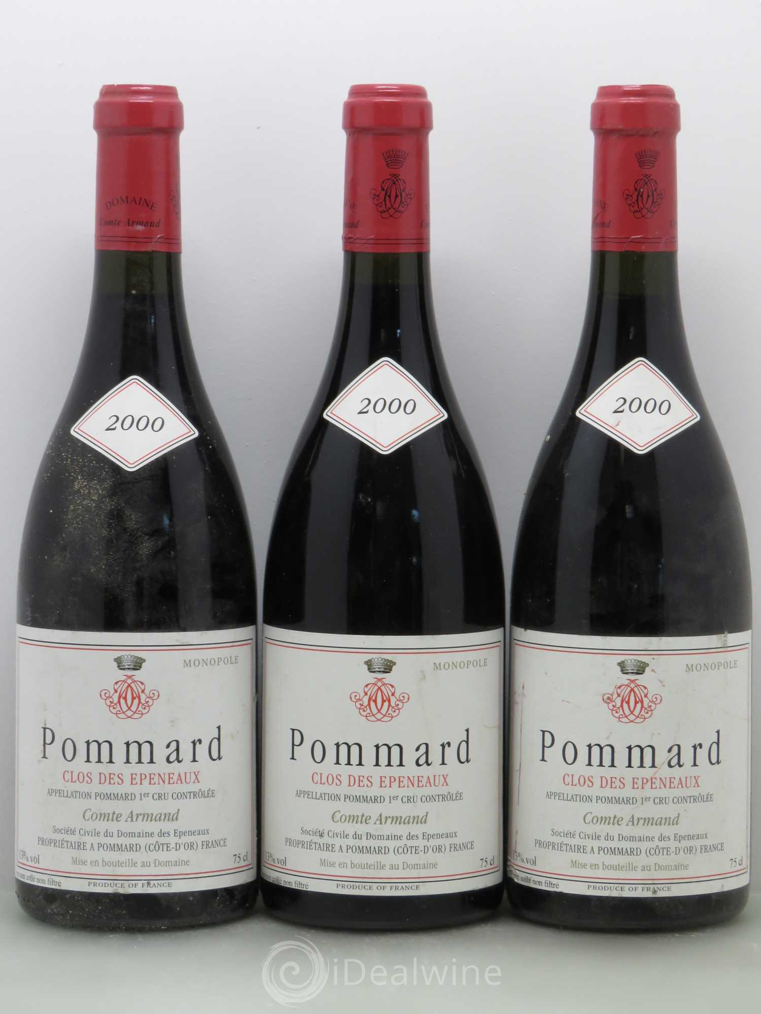 Pommard 1er Cru Clos des Epeneaux Comte Armand 2000 - Lot de 6 bouteilles - 2