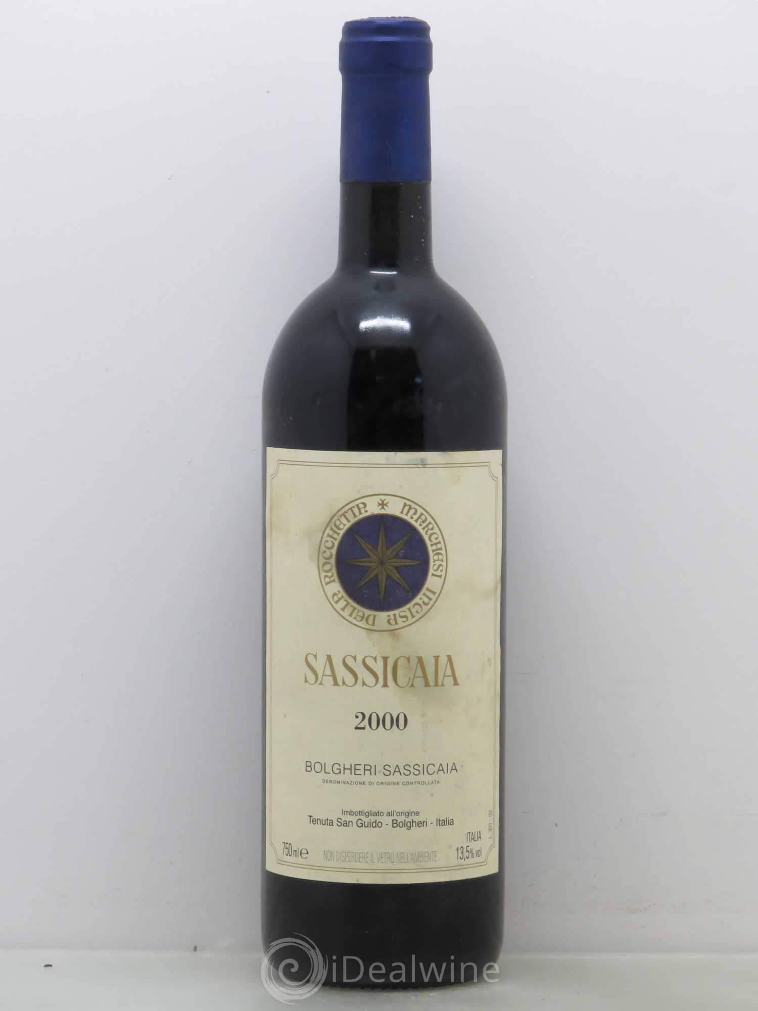 Bolgheri DOC Sassicaia Tenuta San Guido 2000 - Lot de 1 bouteille - 0