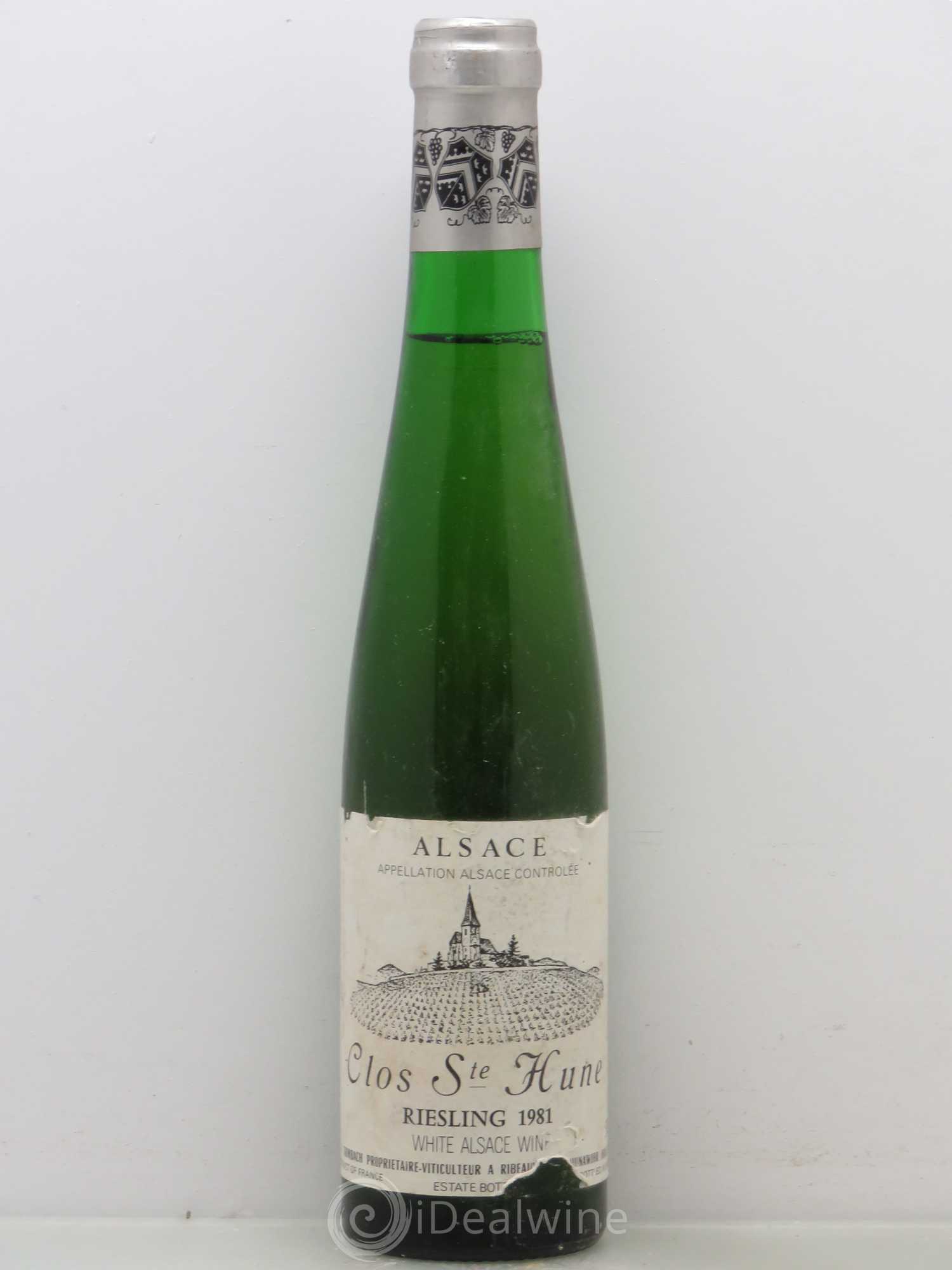 Alsace Riesling Clos Sainte-Hune Trimbach (Domaine) 1981 - Posten von 1 Demi-Flasche - 0
