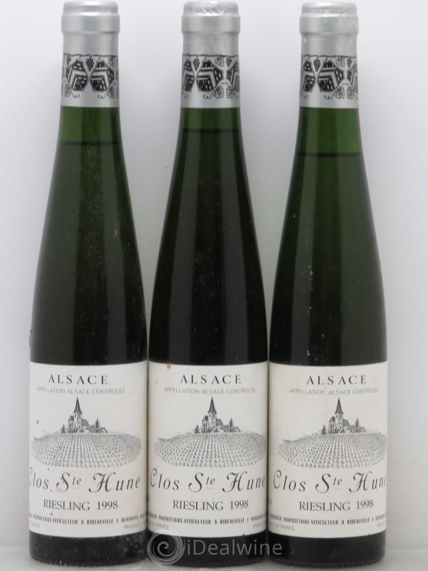 Alsace Riesling Clos Sainte-Hune Trimbach (Domaine) 1998 - Posten von 3 Demi-Flaschen - 0