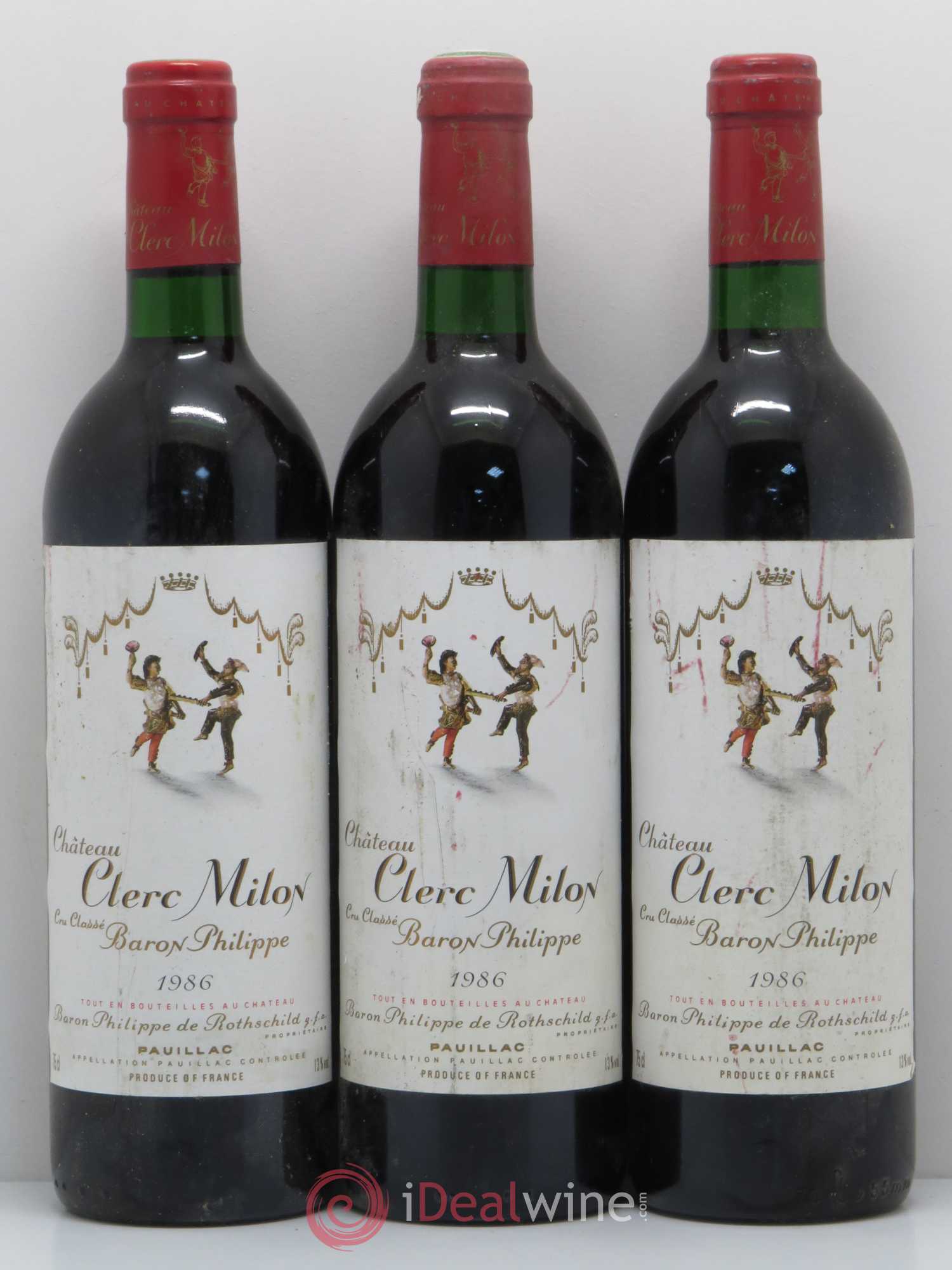 Château Clerc Milon 5ème Grand Cru Classé 1986 - Lot de 6 bouteilles - 2