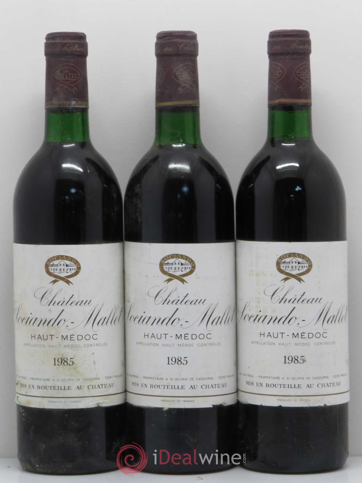 Château Sociando Mallet 1985 - Lot de 6 bouteilles - 2