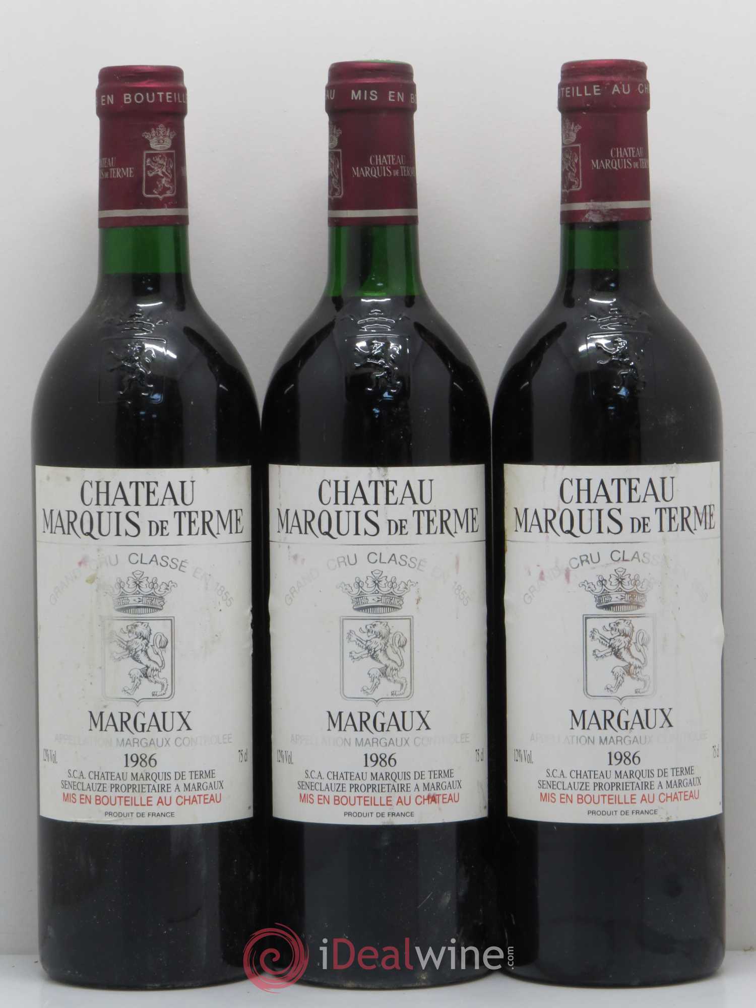Château Marquis de Terme 4ème Grand Cru Classé 1986 - Lot de 12 bouteilles - 4