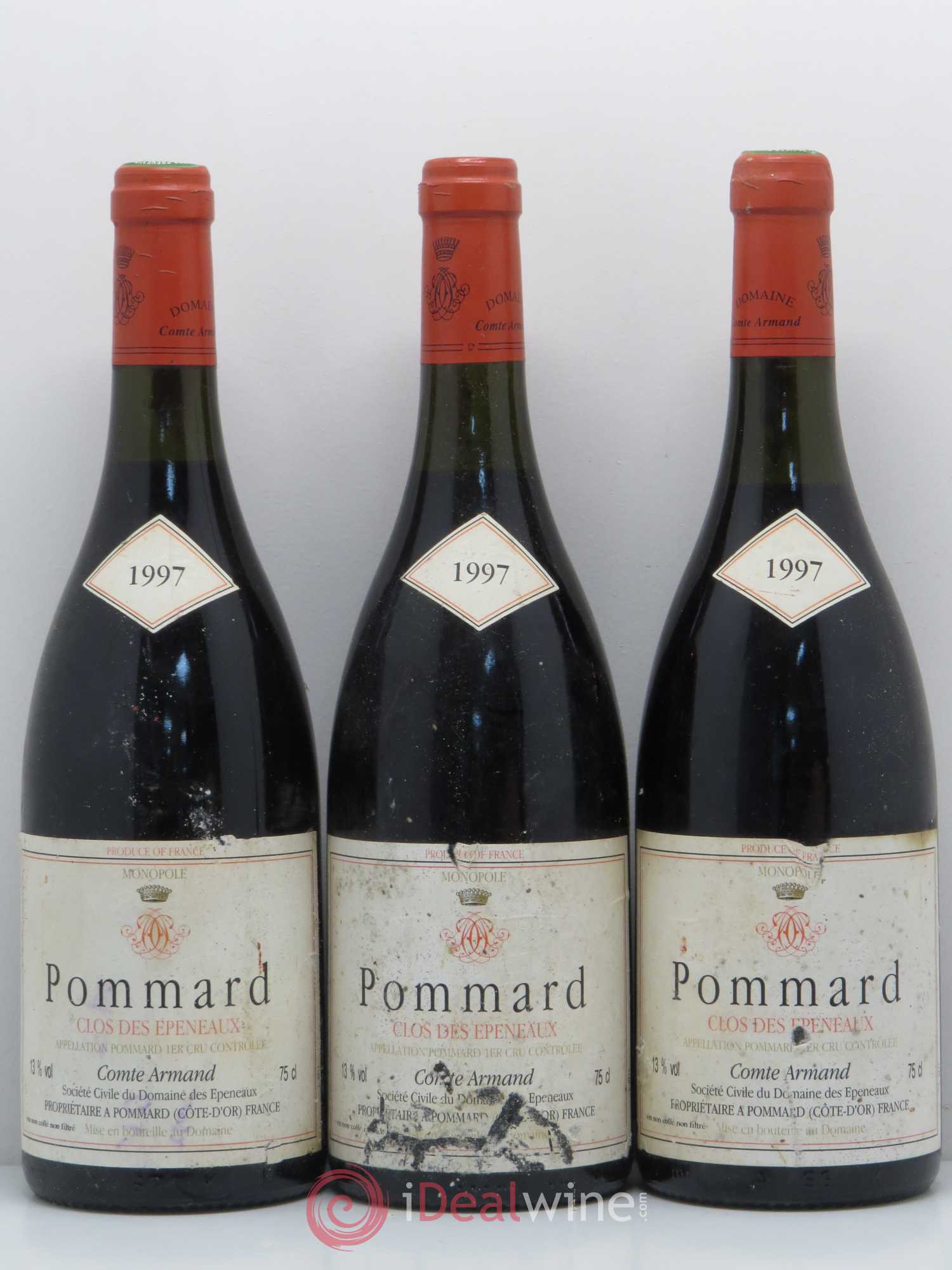 Pommard 1er Cru Clos des Epeneaux Comte Armand 1997 - Lot de 6 bouteilles - 2