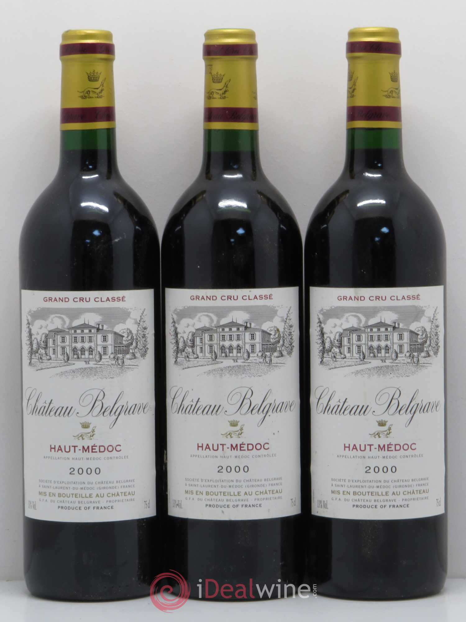 Château Belgrave 5ème Grand Cru Classé 2000 - Lot de 6 bouteilles - 2