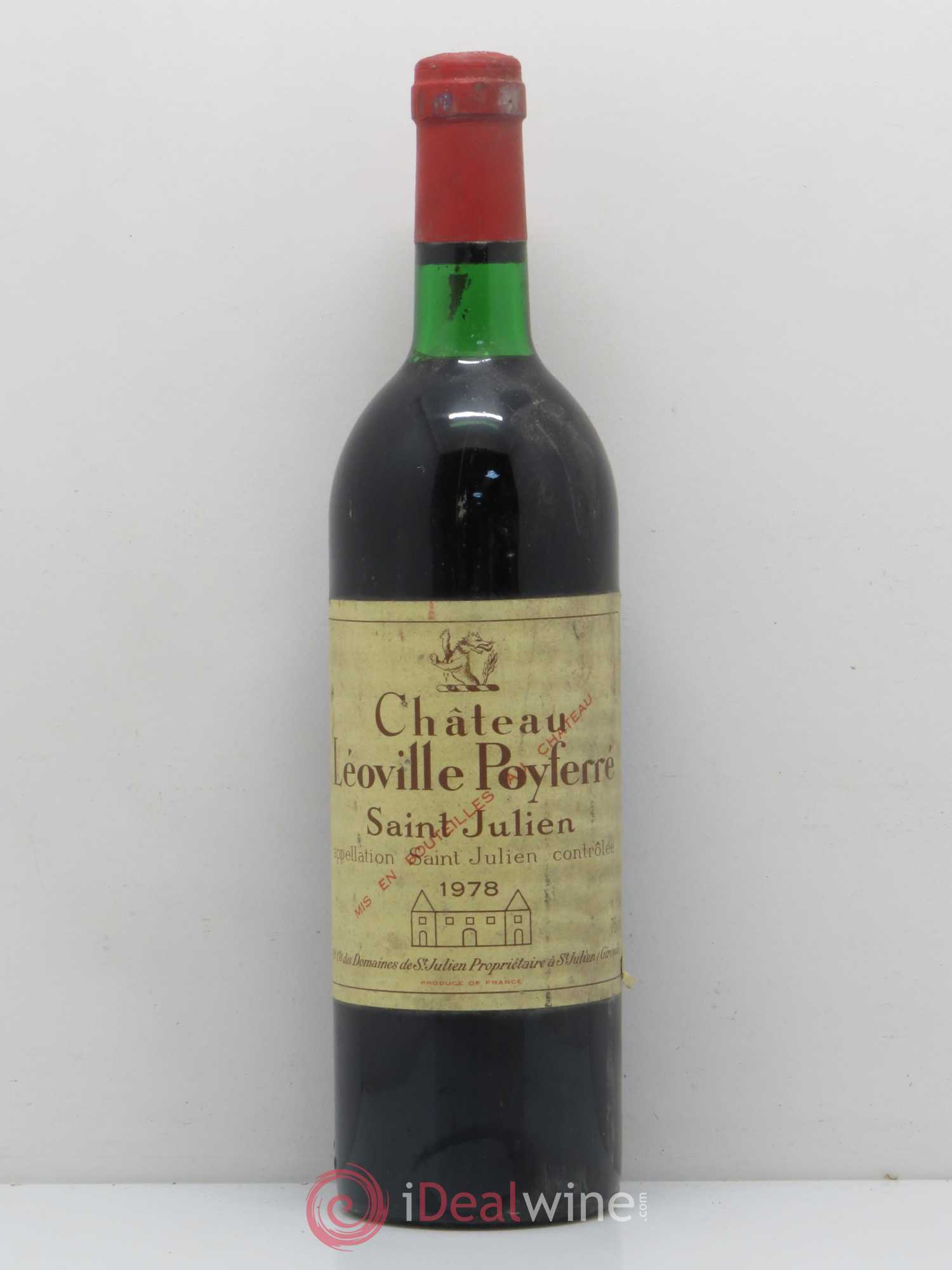 Château Léoville Poyferré 2ème Grand Cru Classé 1978 - Lot de 1 bouteille - 0