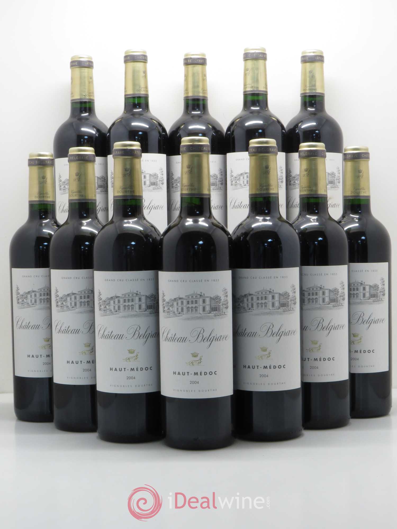 Château Belgrave 5ème Grand Cru Classé 2004 - Lot de 12 bouteilles - 0