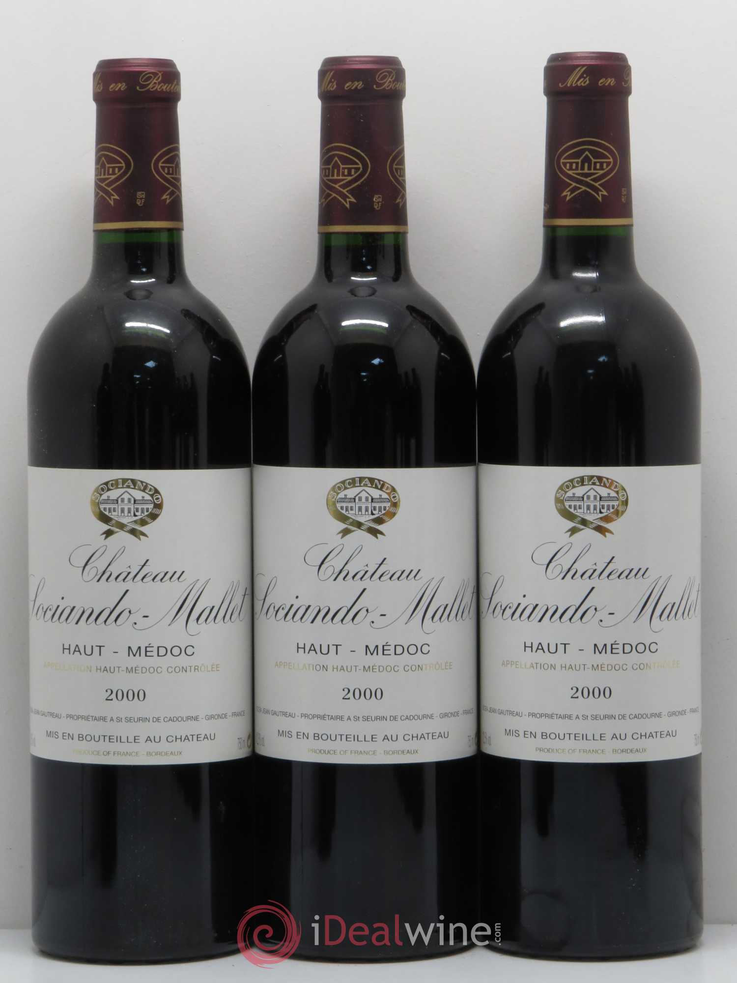 Château Sociando Mallet 2000 - Lot de 12 bouteilles - 2