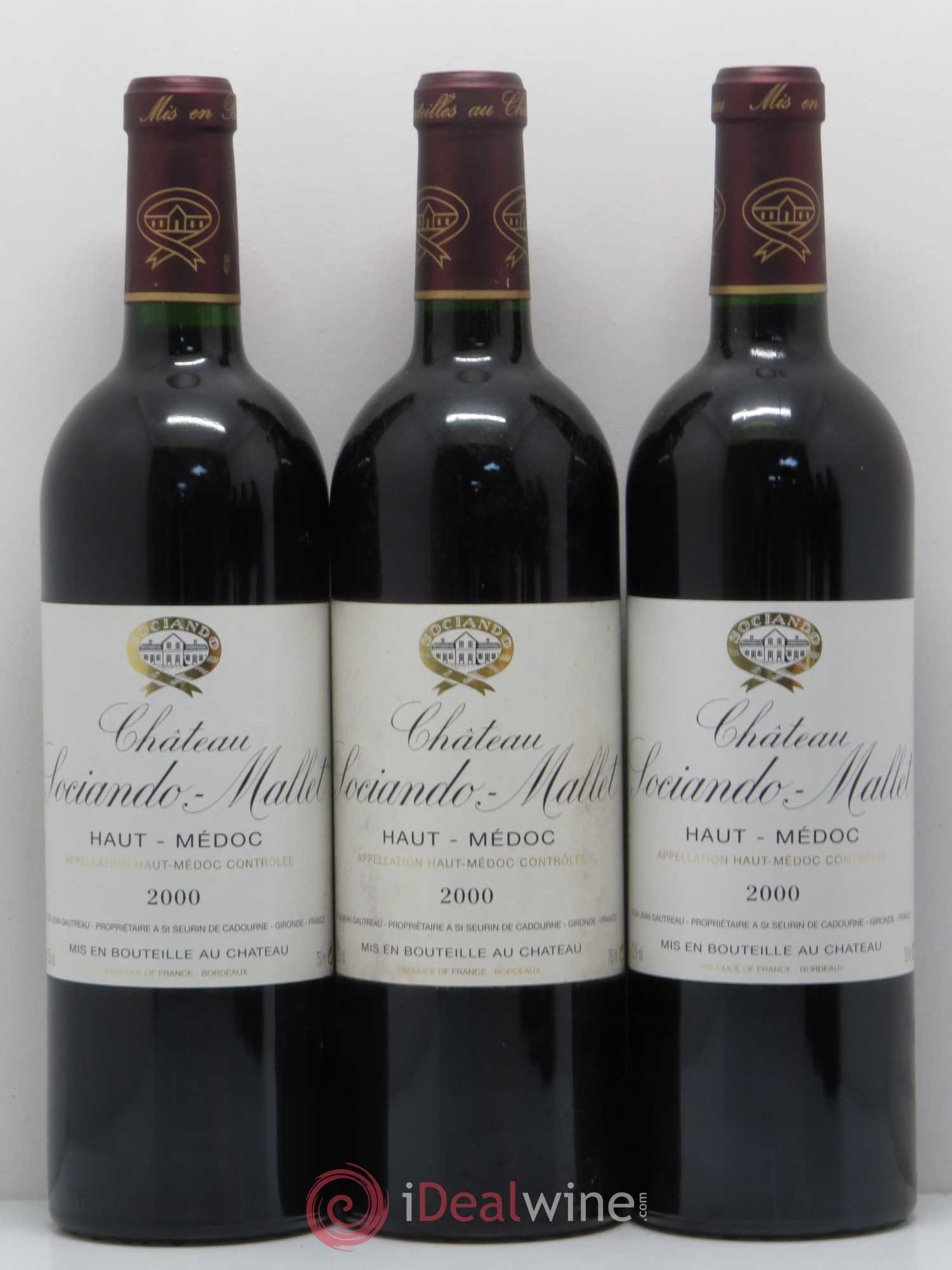 Château Sociando Mallet 2000 - Lot de 12 bouteilles - 3