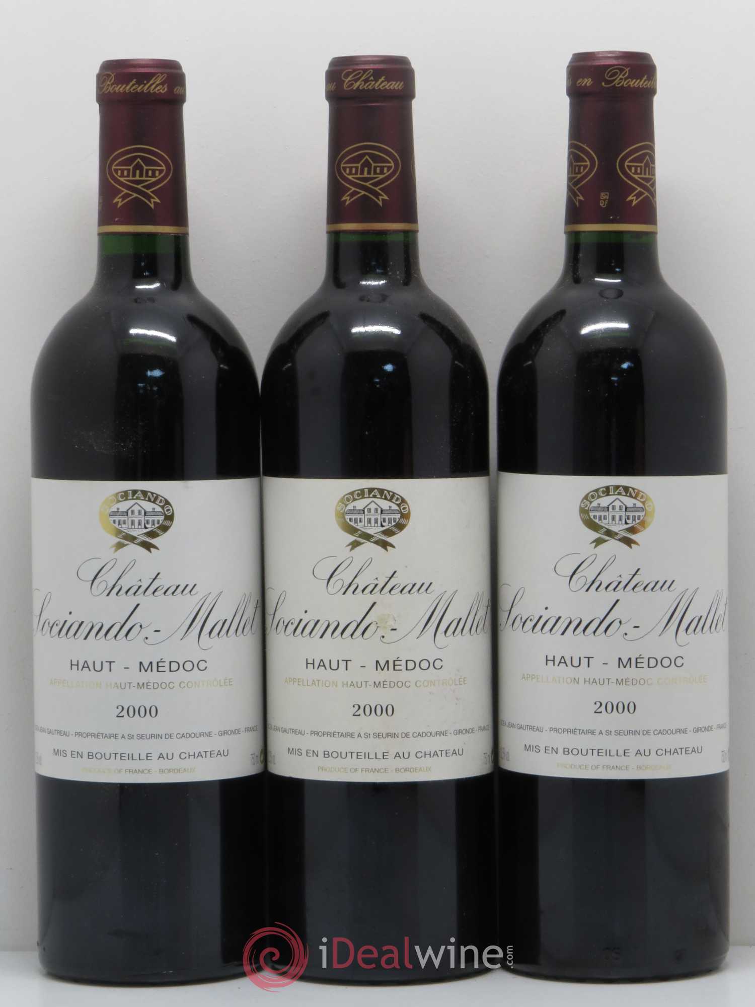 Château Sociando Mallet 2000 - Lot de 12 bouteilles - 4