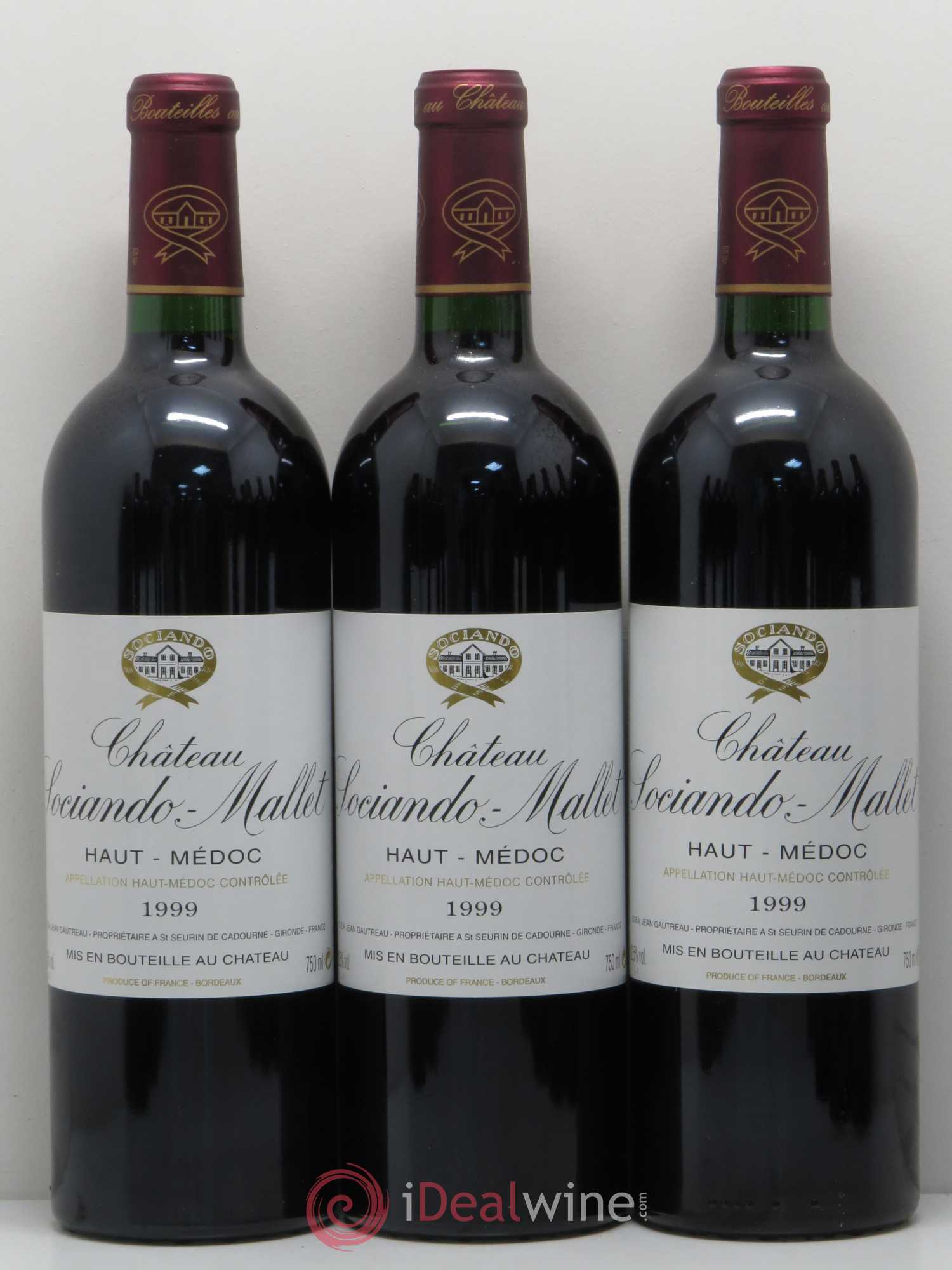 Château Sociando Mallet 1999 - Lot de 12 bouteilles - 1