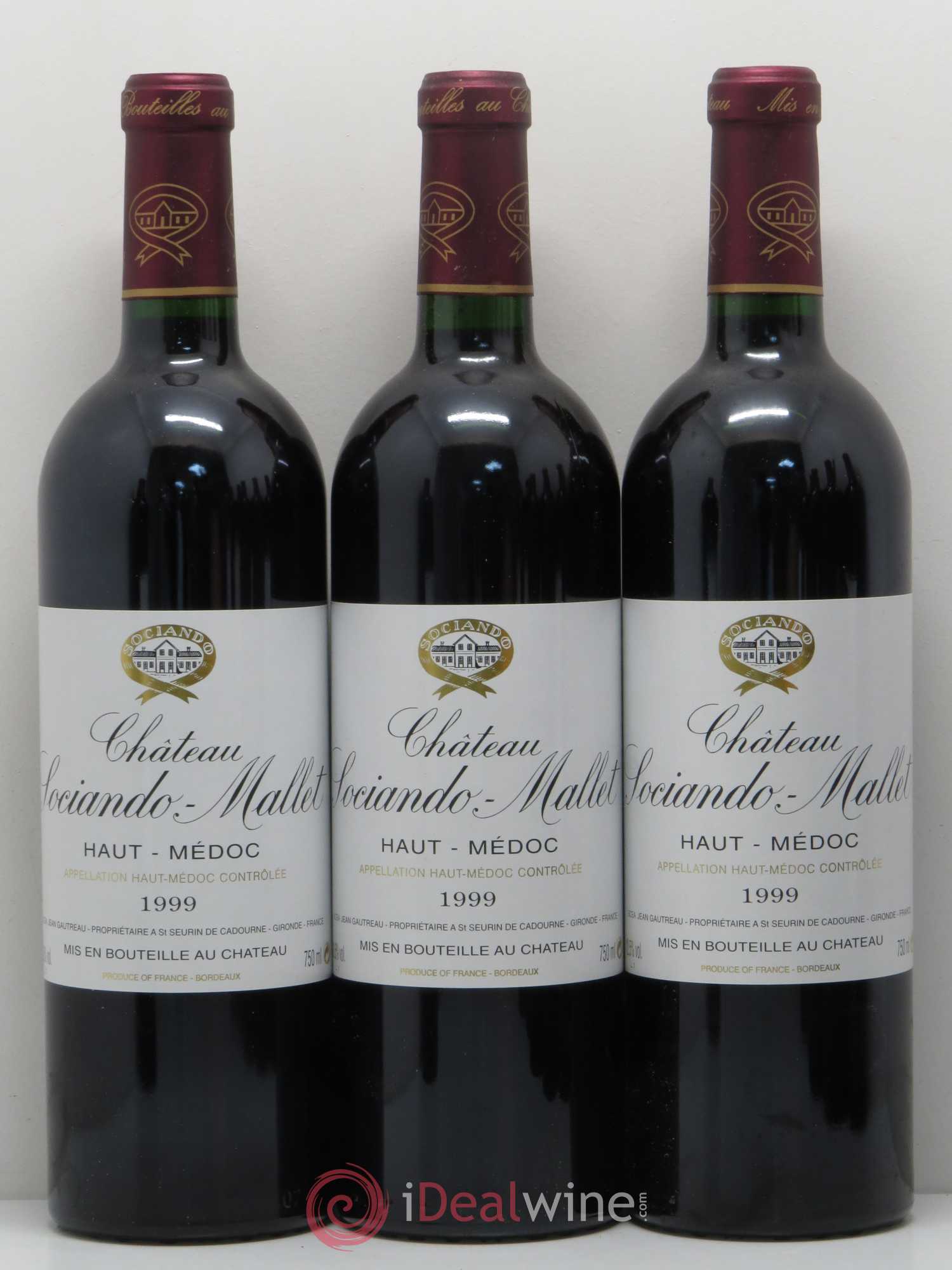 Château Sociando Mallet 1999 - Lot de 12 bouteilles - 2