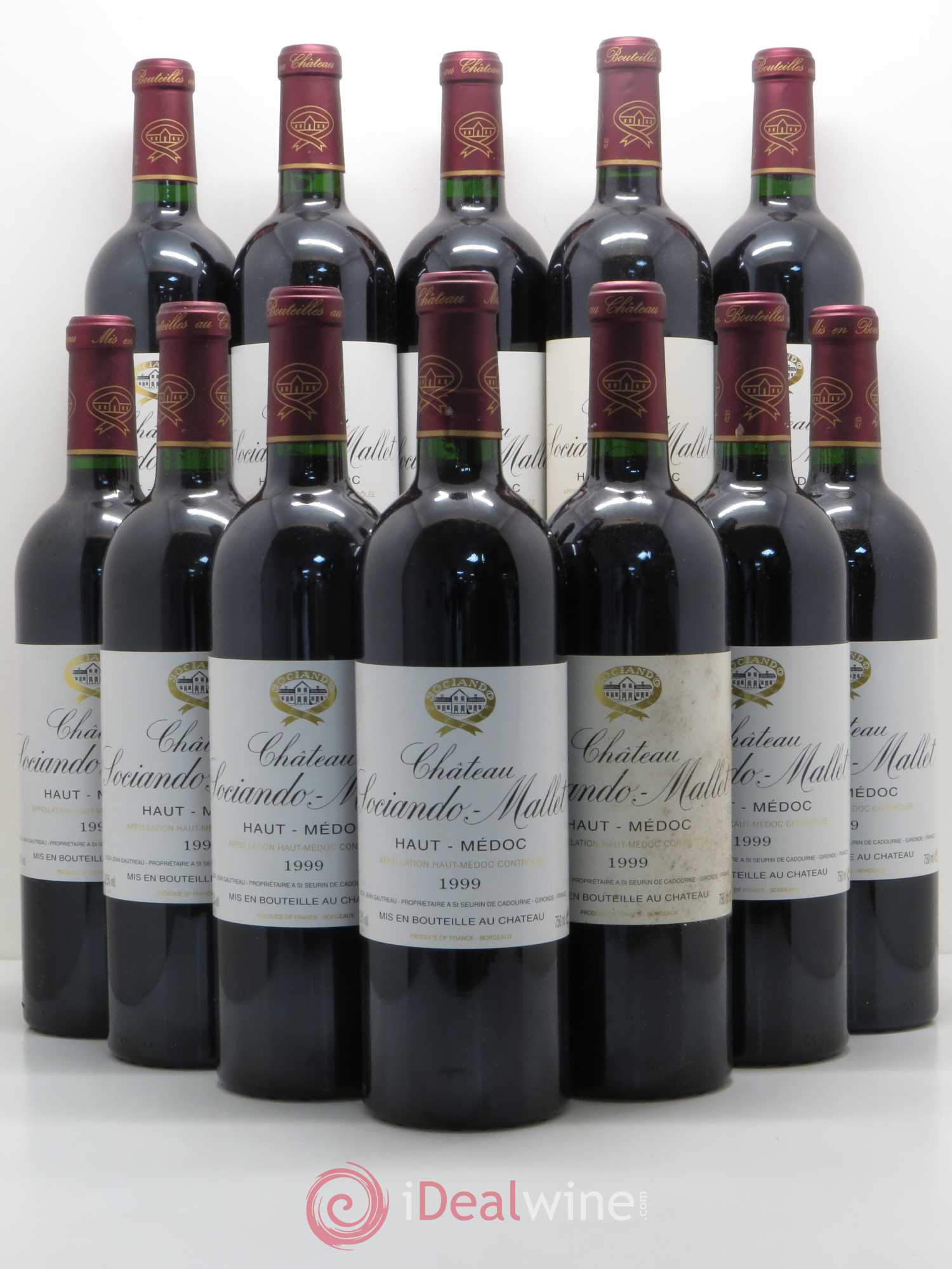 Château Sociando Mallet 1999 - Lot de 12 bouteilles - 0