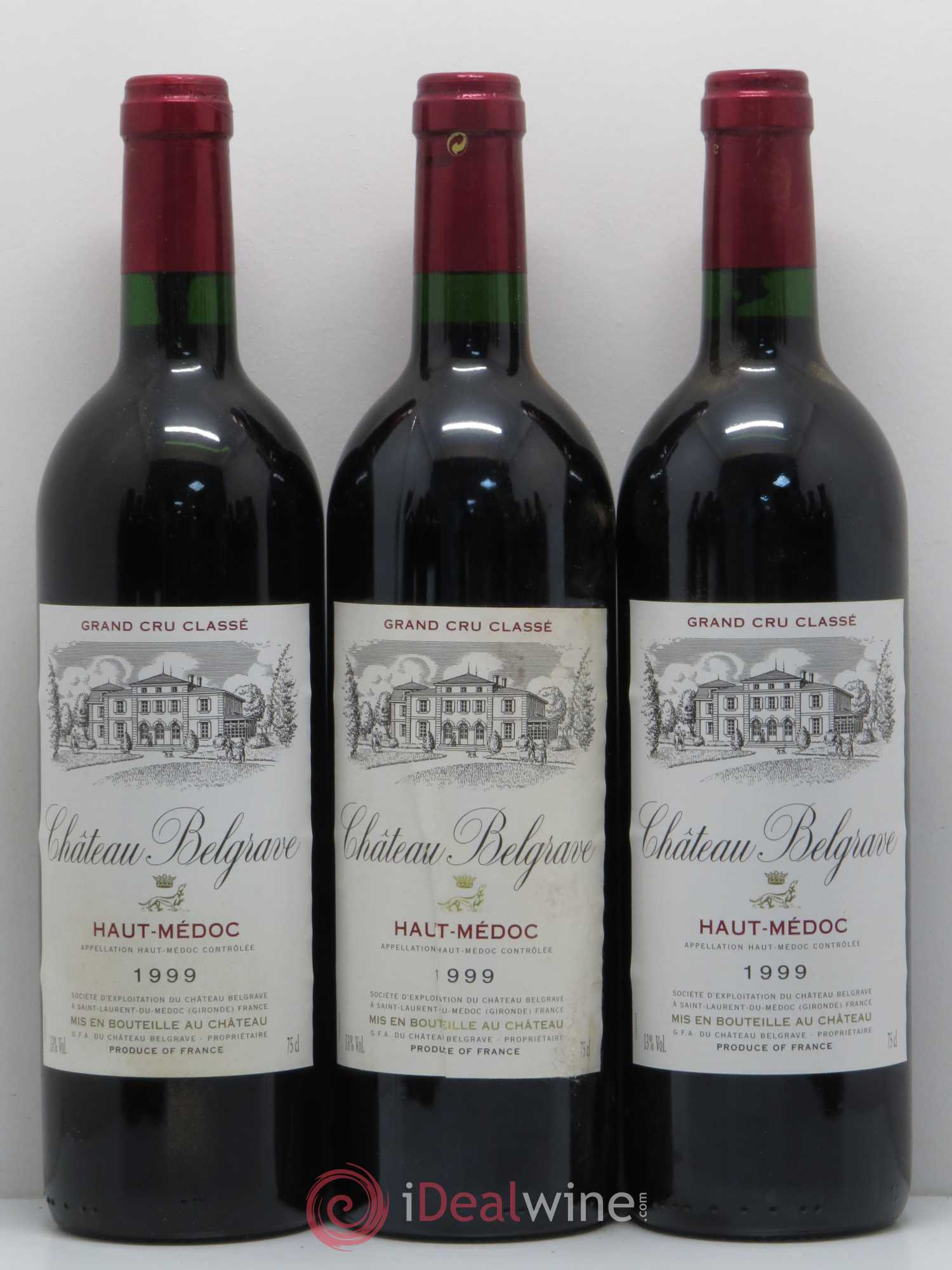 Château Belgrave 5ème Grand Cru Classé 1999 - Lot de 12 bouteilles - 1