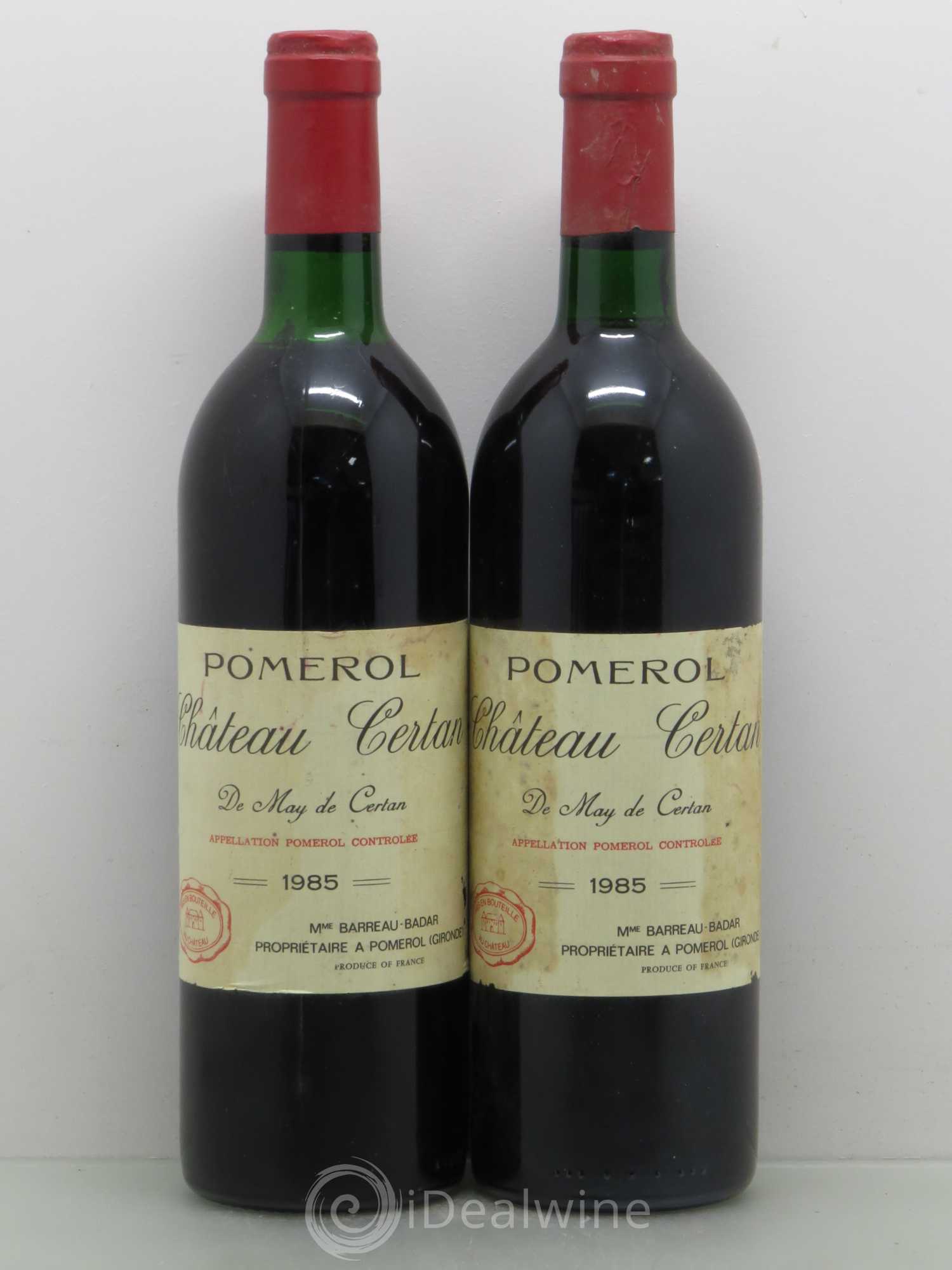 Château Certan de May 1985 - Lot de 2 bouteilles - 0