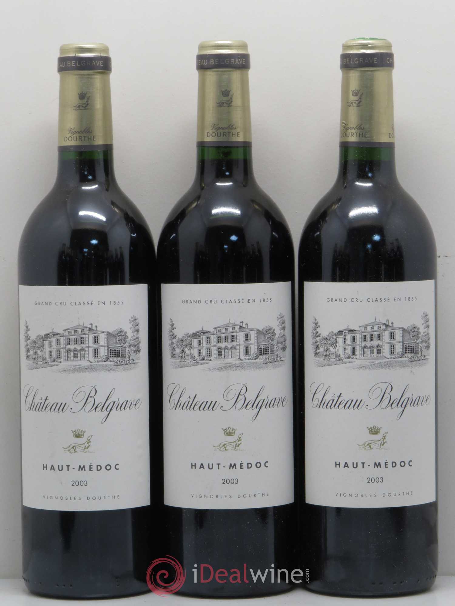 Château Belgrave 5ème Grand Cru Classé 2003 - Lot de 12 bouteilles - 1