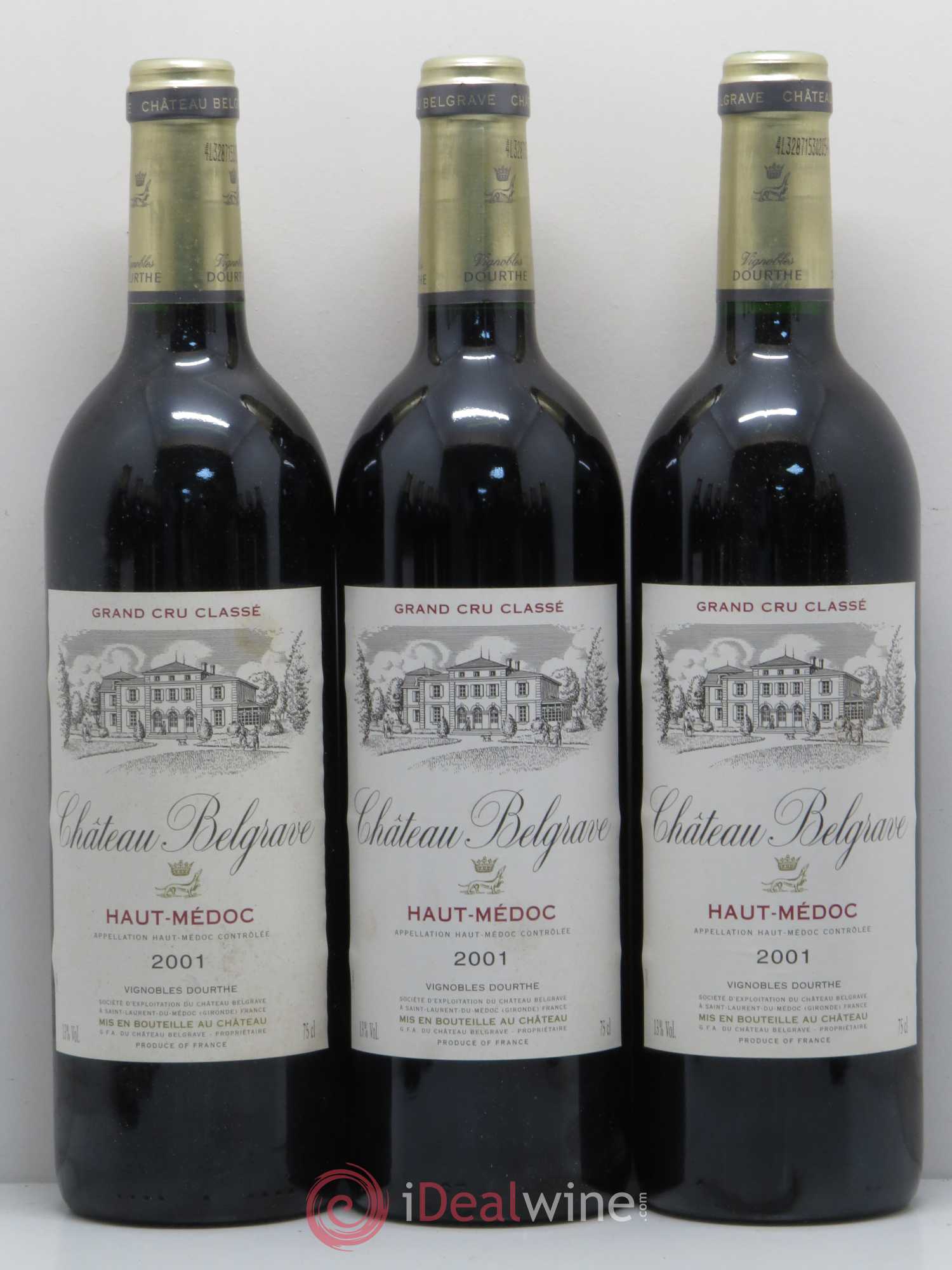 Château Belgrave 5ème Grand Cru Classé 2001 - Lot de 12 bouteilles - 1