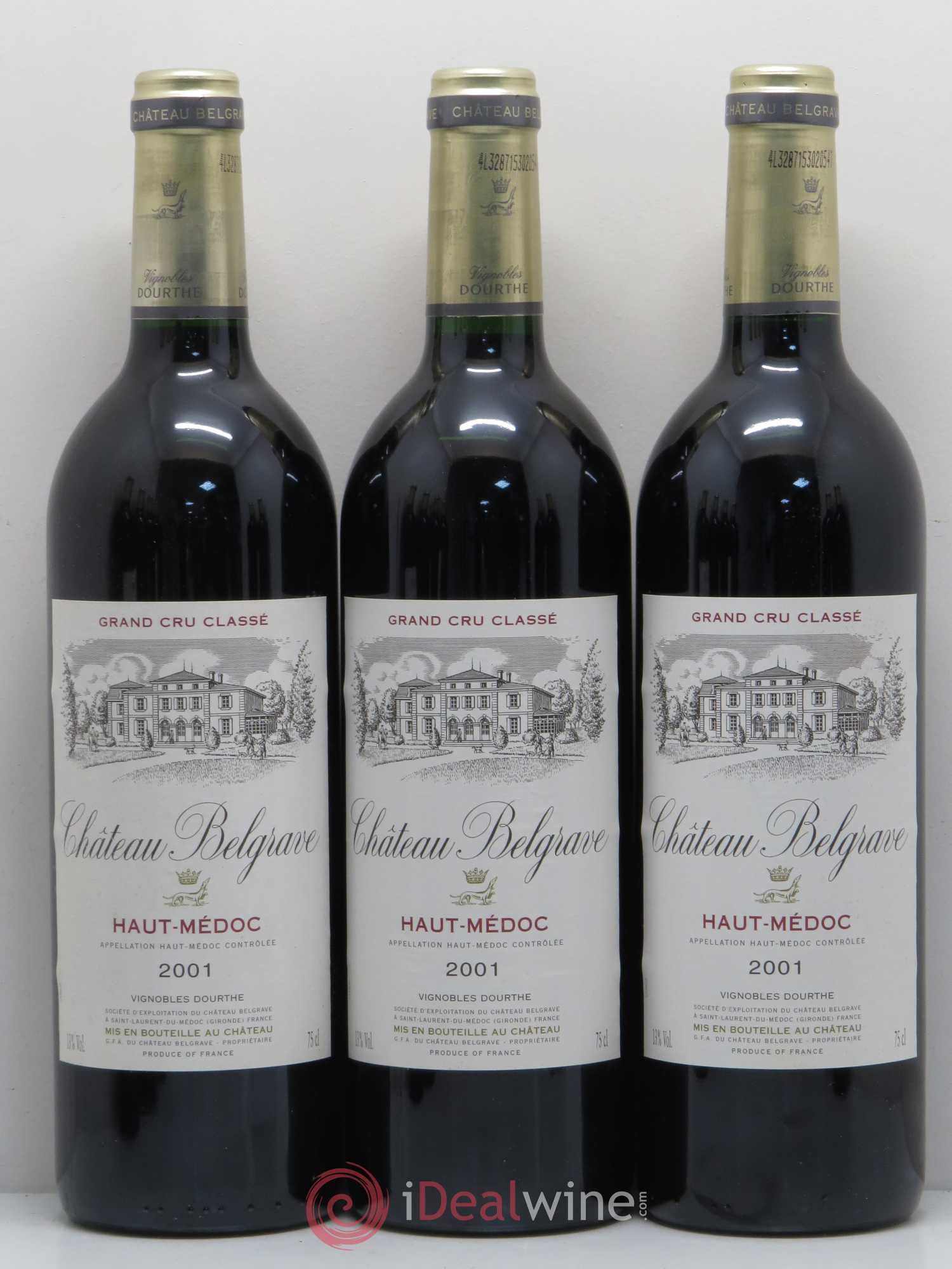Château Belgrave 5ème Grand Cru Classé 2001 - Lot de 12 bouteilles - 2