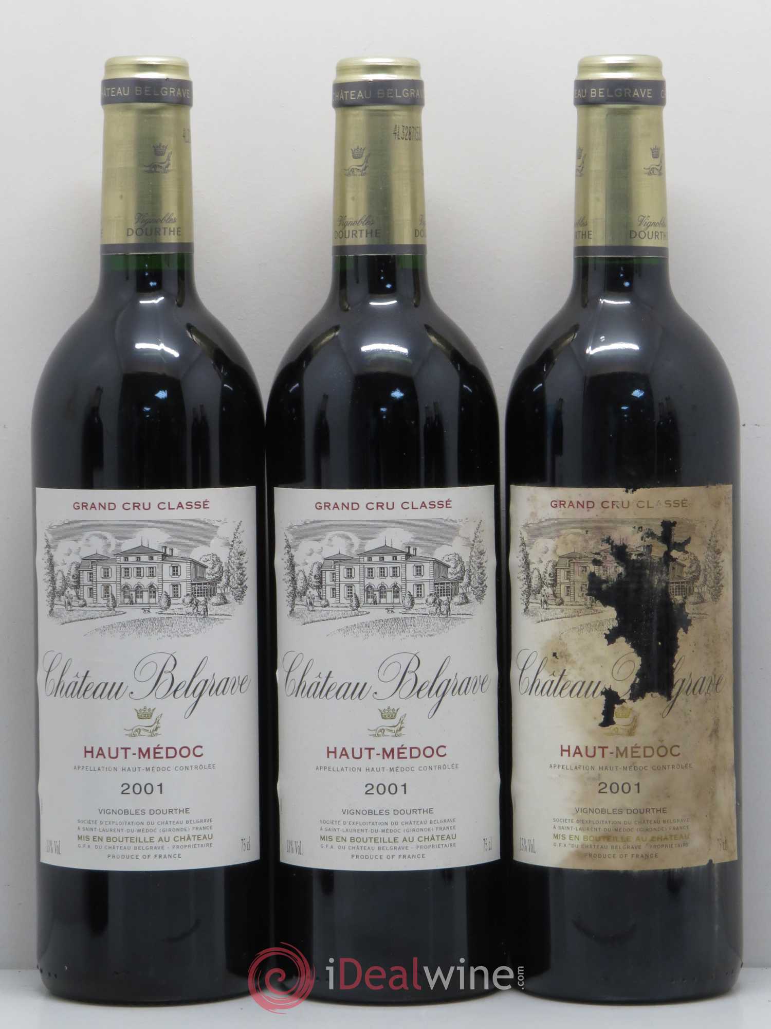 Château Belgrave 5ème Grand Cru Classé 2001 - Lot de 12 bouteilles - 3