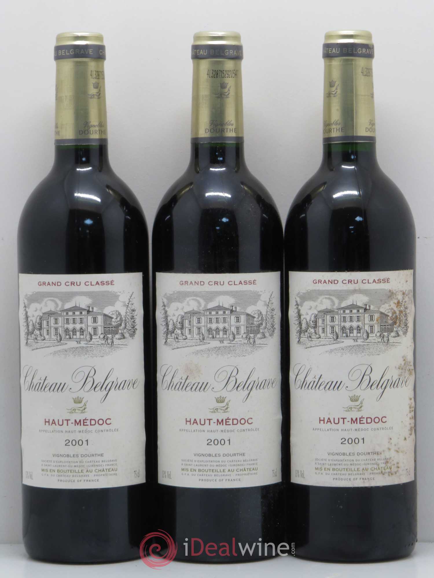 Château Belgrave 5ème Grand Cru Classé 2001 - Lot de 12 bouteilles - 4