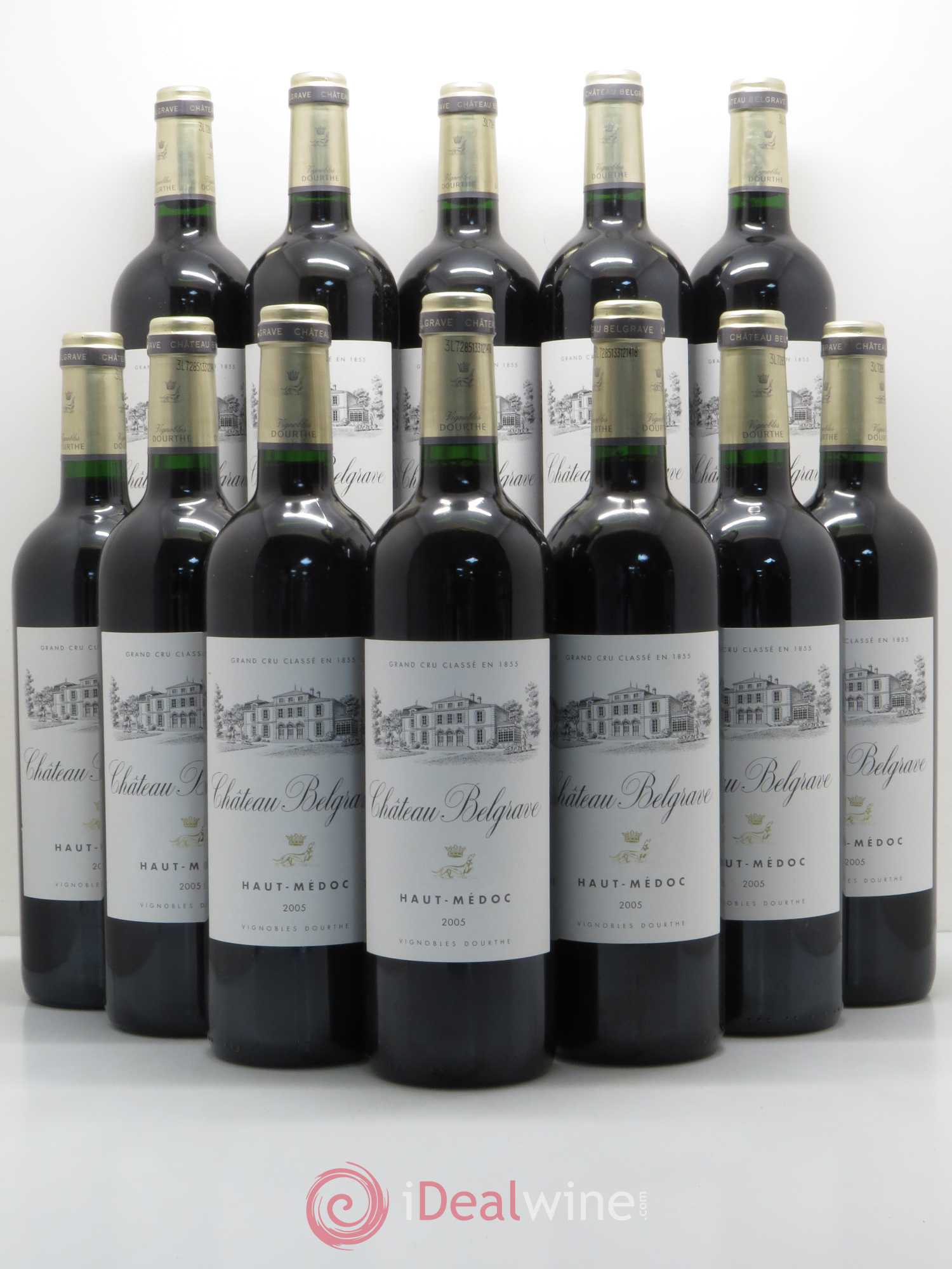 Château Belgrave 5ème Grand Cru Classé 2005 - Lot de 12 bouteilles - 0