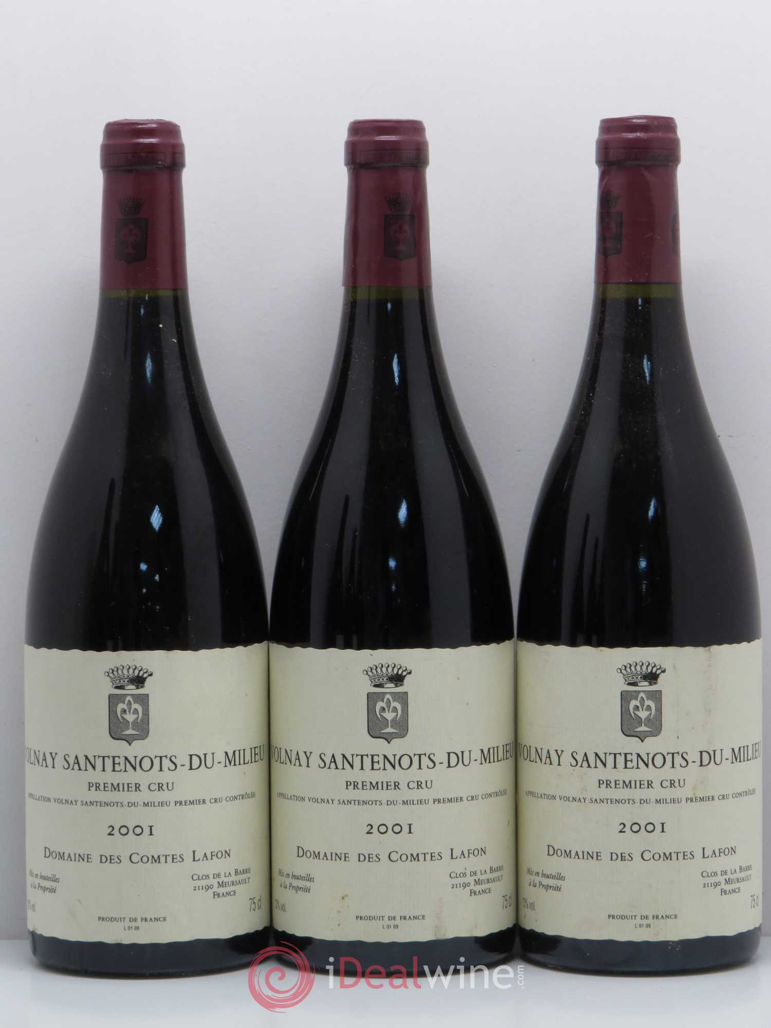 Volnay 1er Cru Santenots du Milieu Comtes Lafon (Domaine des) 2001 - Lot de 6 bouteilles - 1
