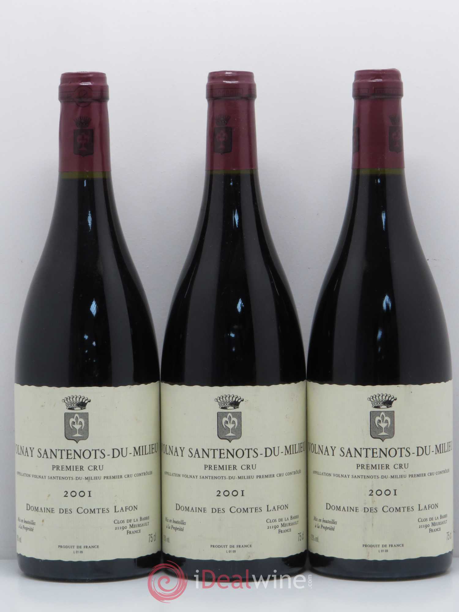 Volnay 1er Cru Santenots du Milieu Comtes Lafon (Domaine des) 2001 - Lot de 6 bouteilles - 2