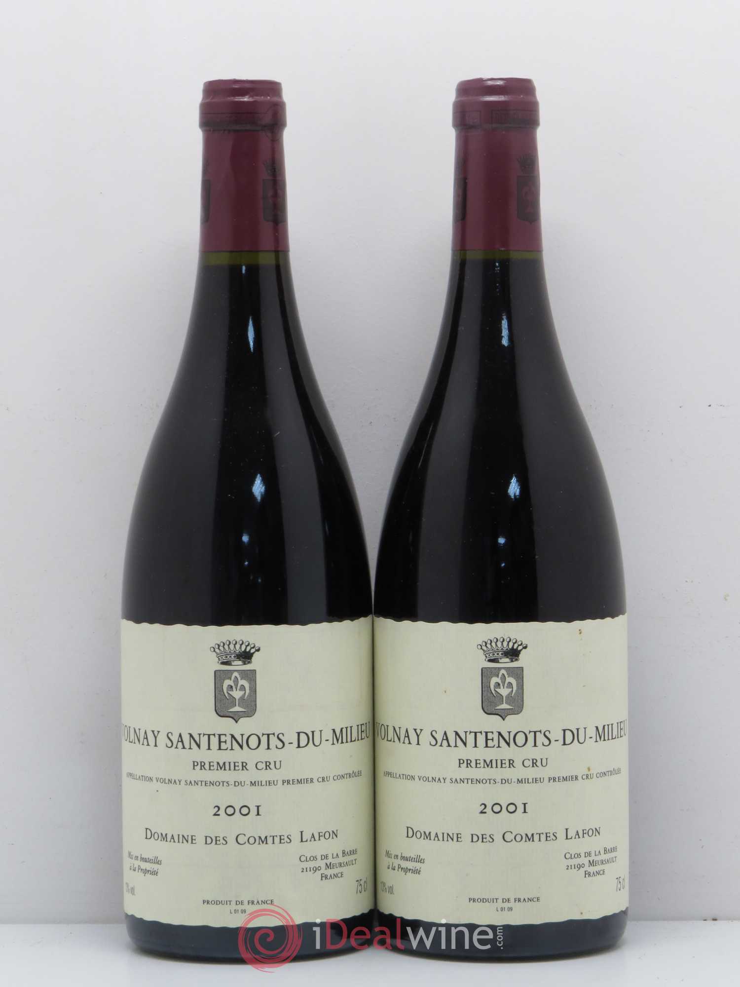 Volnay 1er Cru Santenots du Milieu Comtes Lafon (Domaine des) 2001 - Lot de 5 bouteilles - 2