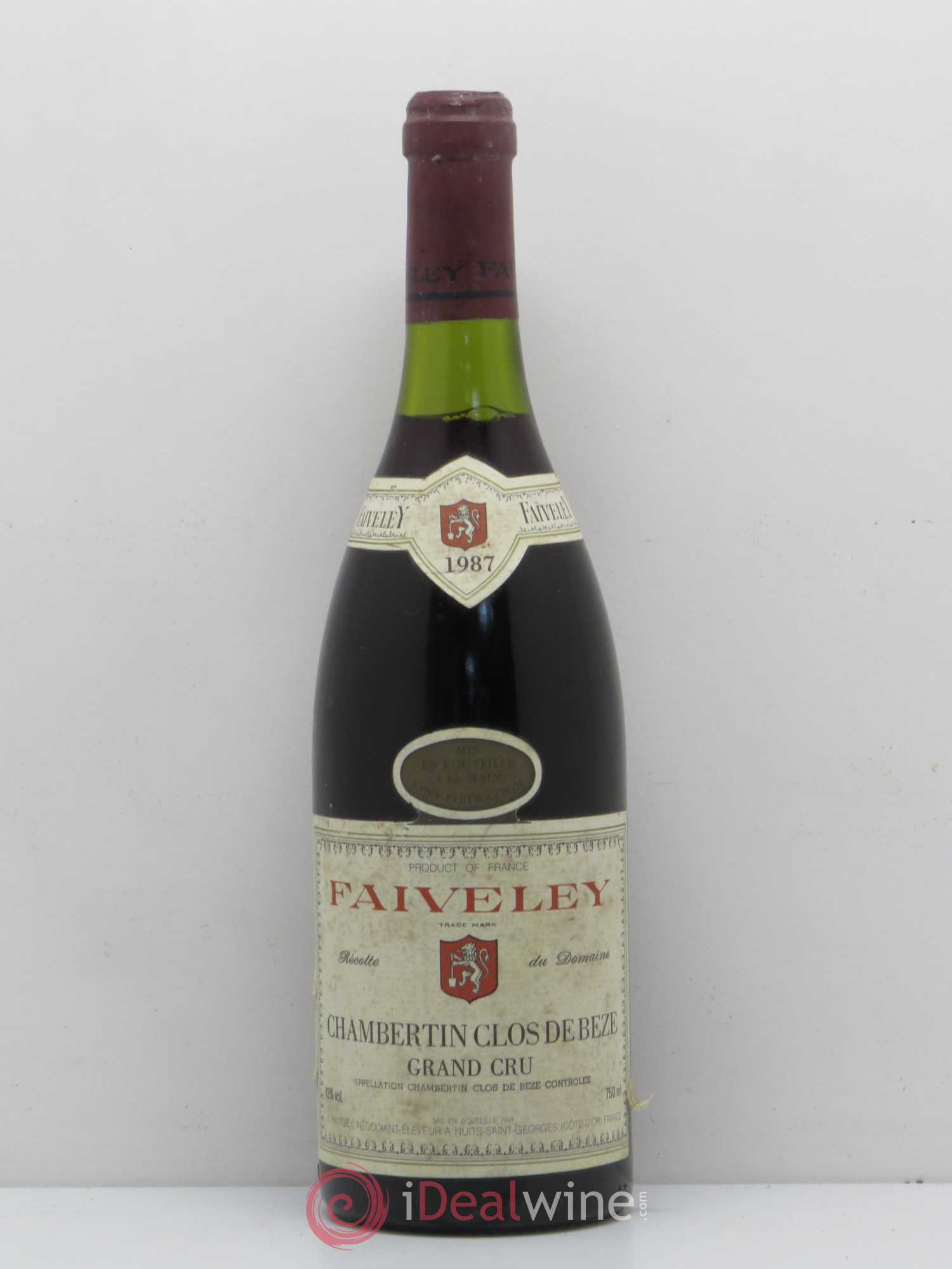 Chambertin Clos de Bèze Grand Cru Faiveley 1987 - Lot de 1 bouteille - 0
