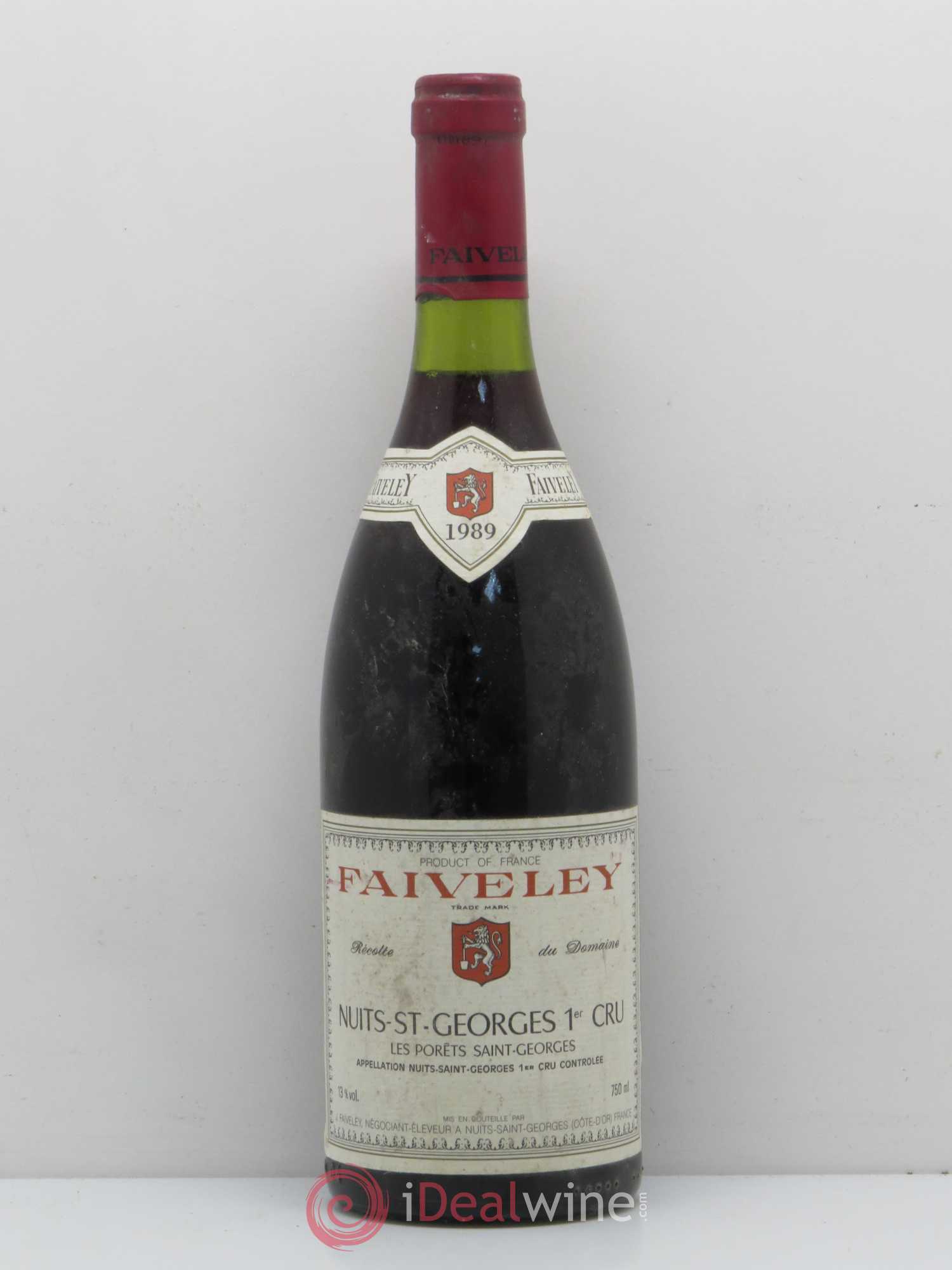 Nuits-Saint-Georges 1er Cru Les Porêts Saint-Georges Faiveley 1989 - Lot de 1 bouteille - 0