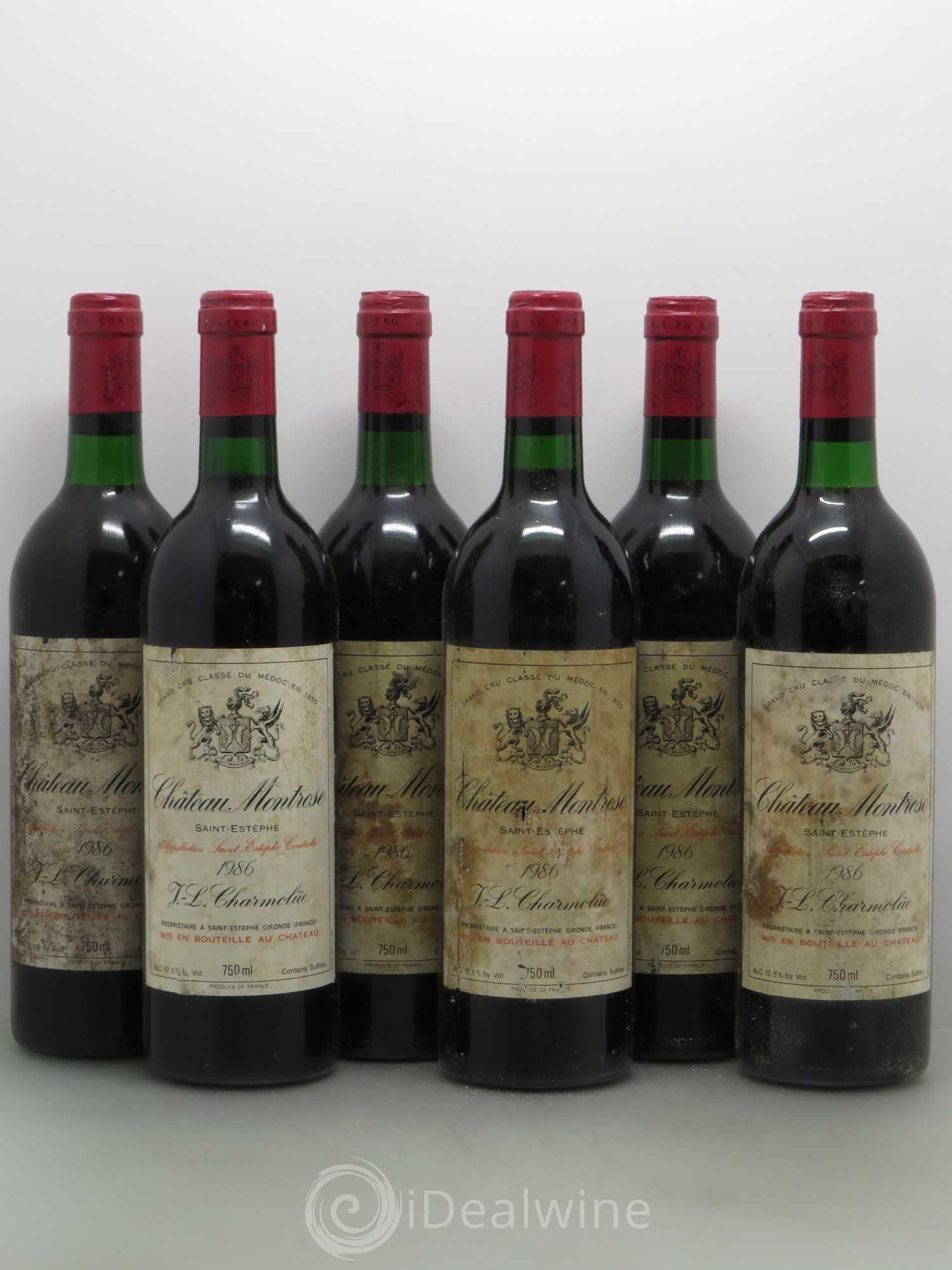 Château Montrose 2ème Grand Cru Classé 1986 - Lot de 6 bouteilles - 0