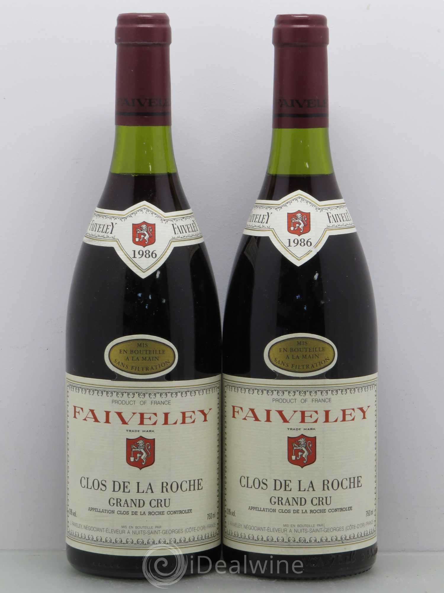Clos de la Roche Grand Cru Faiveley 1986 - Posten von 2 Flaschen - 0