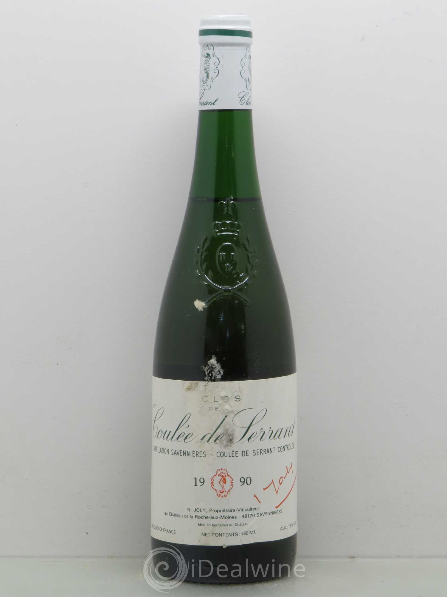 Savennières Clos de la Coulée de Serrant Vignobles de la Coulée de Serrant - Nicolas Joly 1990 - Lot de 1 bouteille - 0