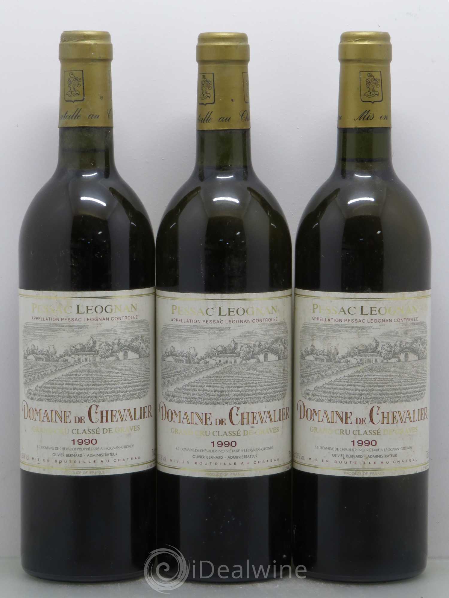 Domaine de Chevalier Cru Classé de Graves 1990 - Lot de 3 bouteilles - 0