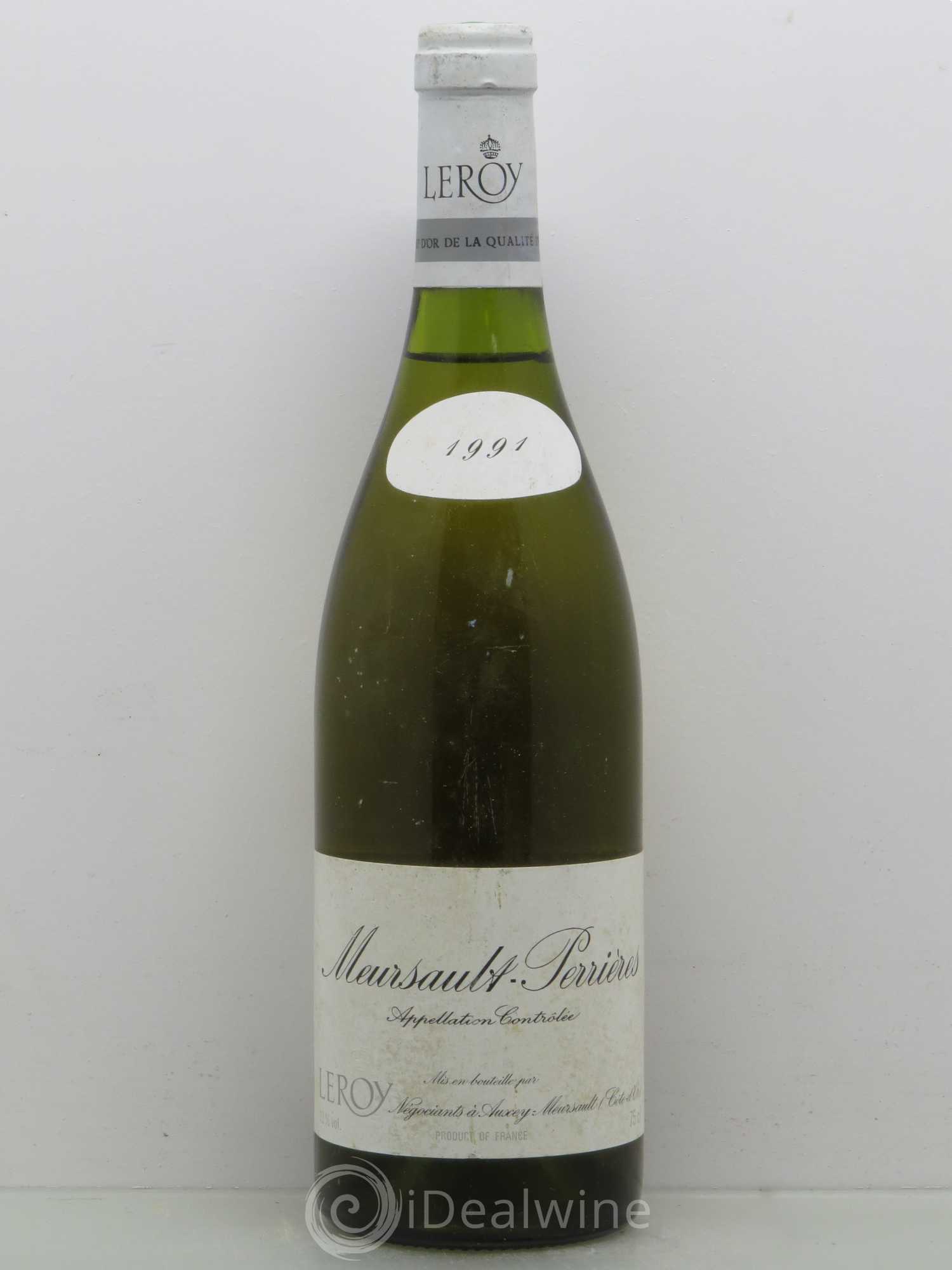Meursault Perrieres Leroy SA 1991 - Posten von 1 Flasche - 0