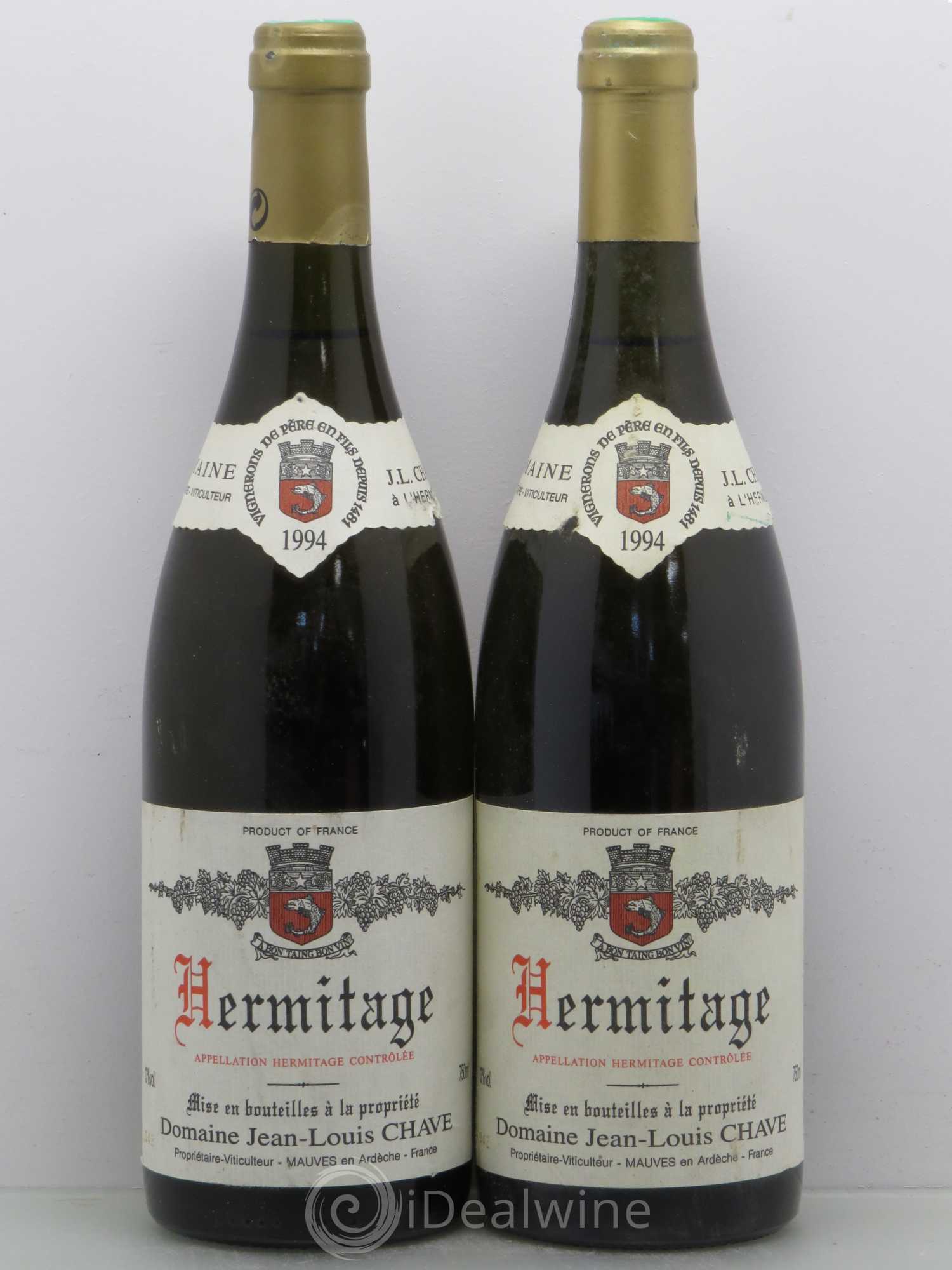 Hermitage Jean-Louis Chave 1994 - Lot de 2 bouteilles - 0