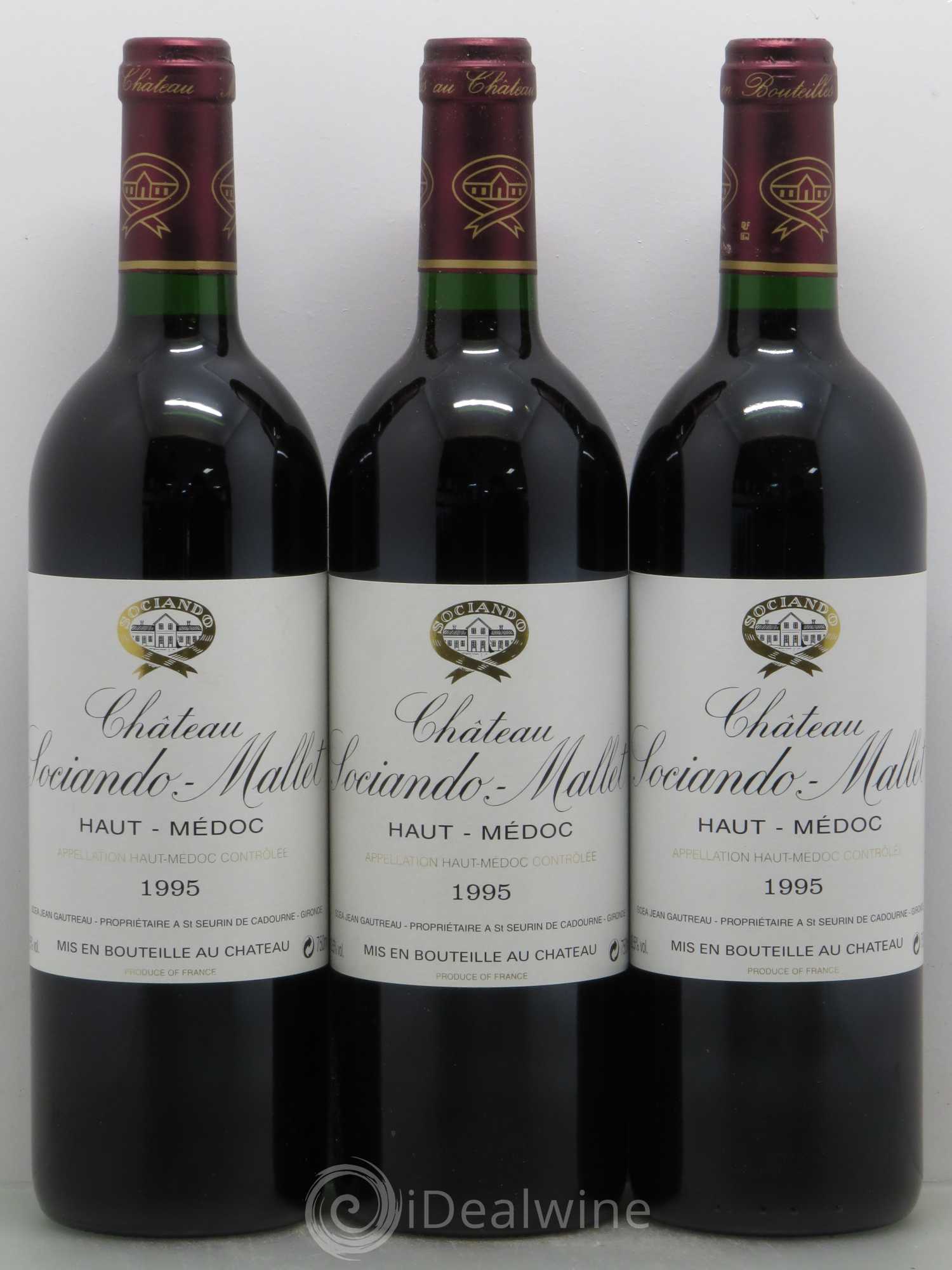 Château Sociando Mallet 1995 - Lot de 12 bouteilles - 2