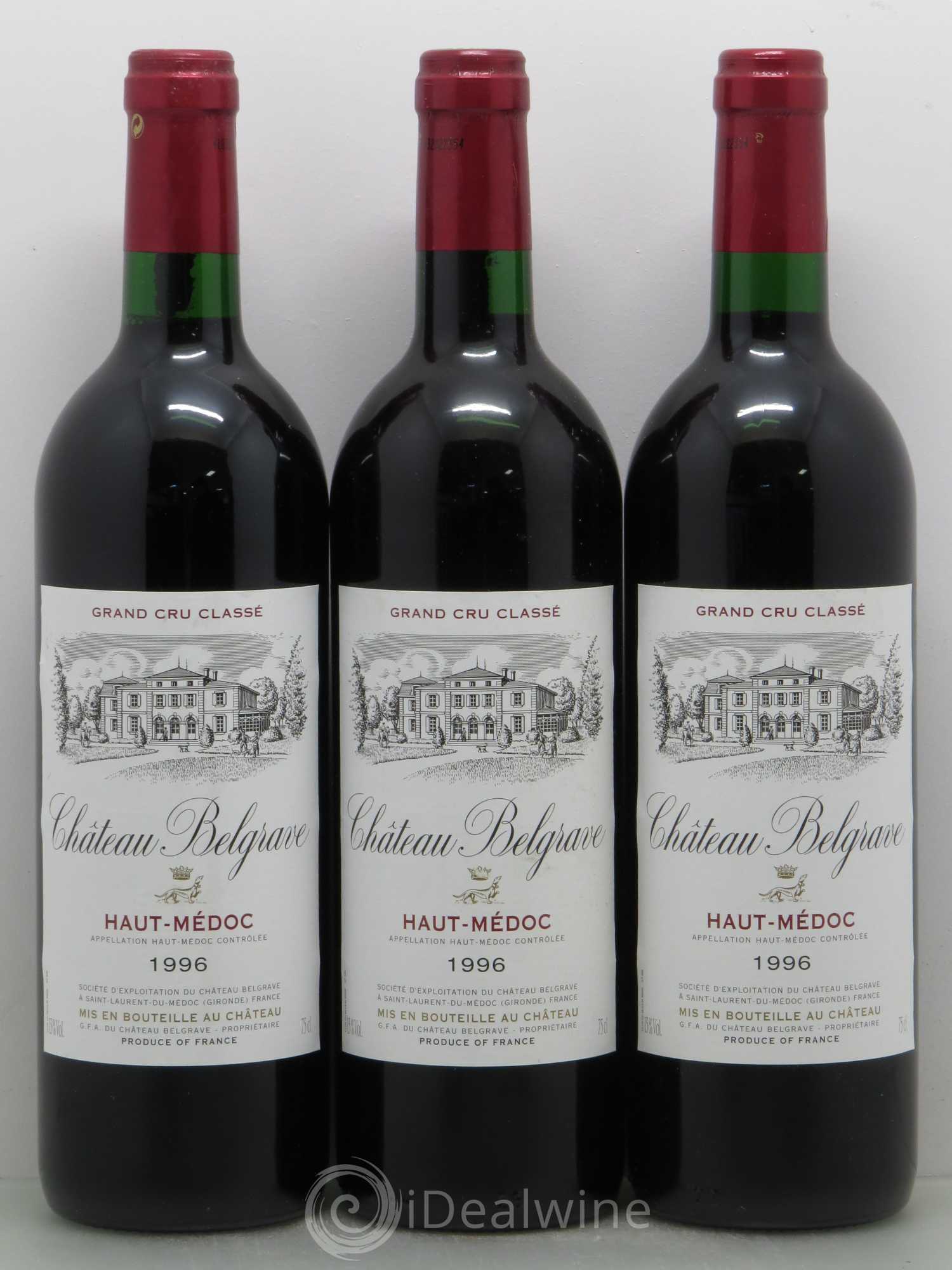 Château Belgrave 5ème Grand Cru Classé 1996 - Lot de 12 bouteilles - 2